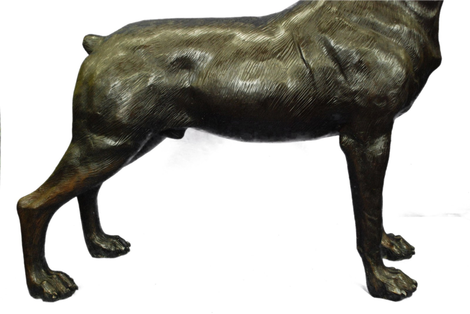 Rottweiler Dog Sculpture Hot Cast Bronze Statue Ornament Figurine Home Decor Art