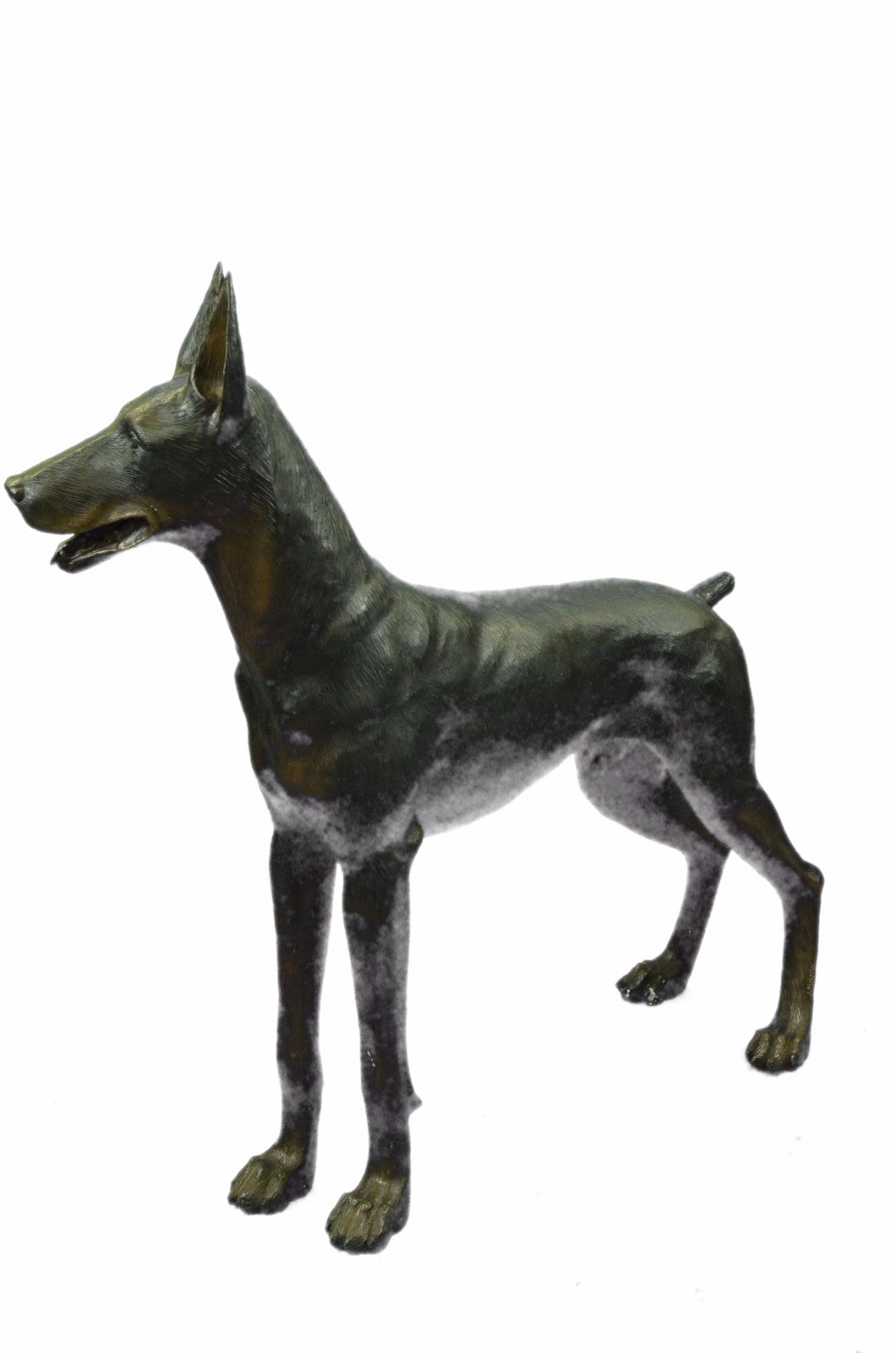 Buy Now: Majestic 65 LBS Bronze Doberman Sculpture for Home, Garden & Backyard – Handcrafted Art Deco Masterpiece on Sale