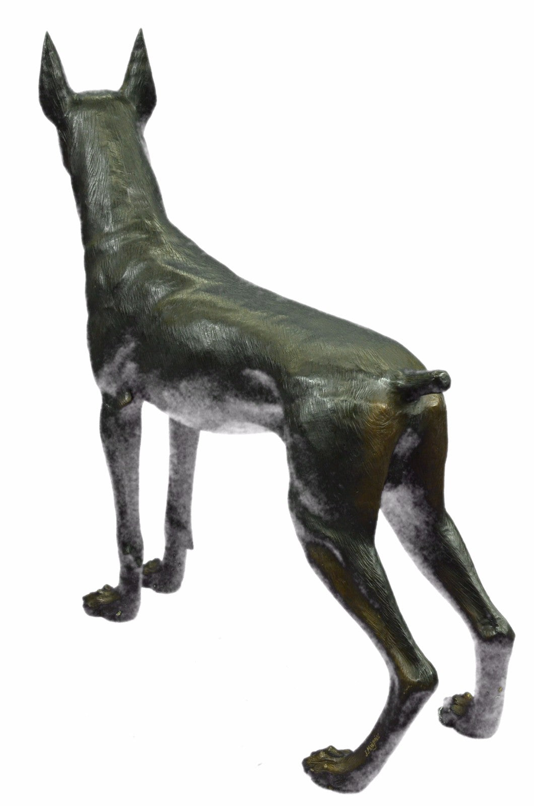 Buy Now: Majestic 65 LBS Bronze Doberman Sculpture for Home, Garden & Backyard – Handcrafted Art Deco Masterpiece on Sale