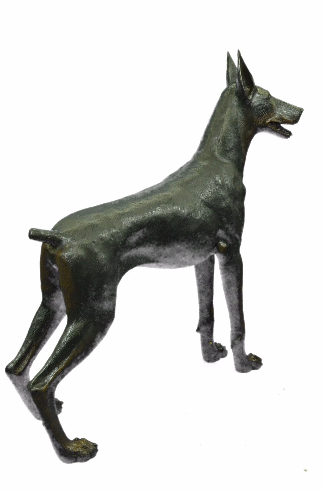 Buy Now: Majestic 65 LBS Bronze Doberman Sculpture for Home, Garden & Backyard – Handcrafted Art Deco Masterpiece on Sale