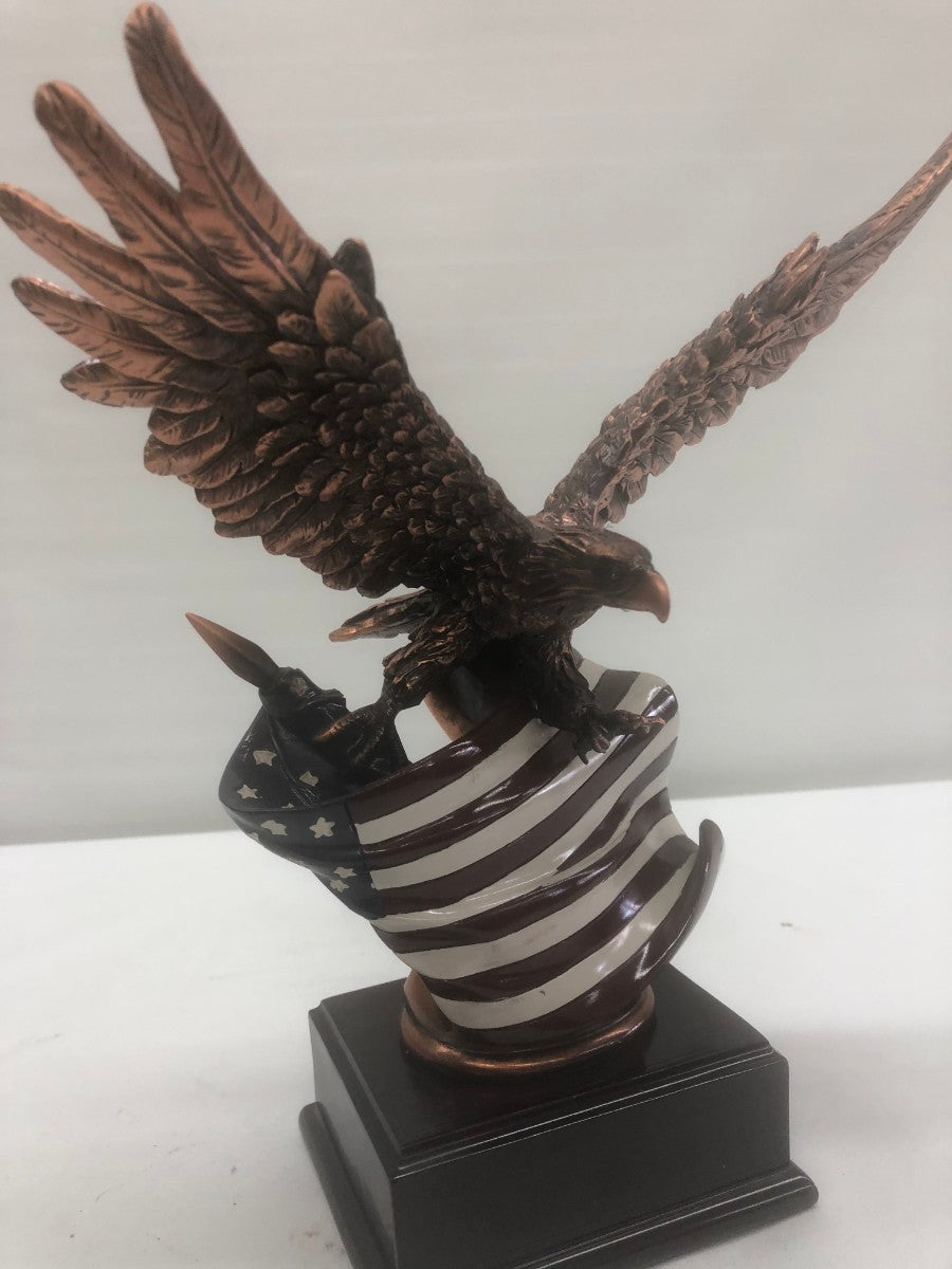 Museum Quality Classic Artwork Animal Bird Flying Eagle Bronze Cover Statue Decor