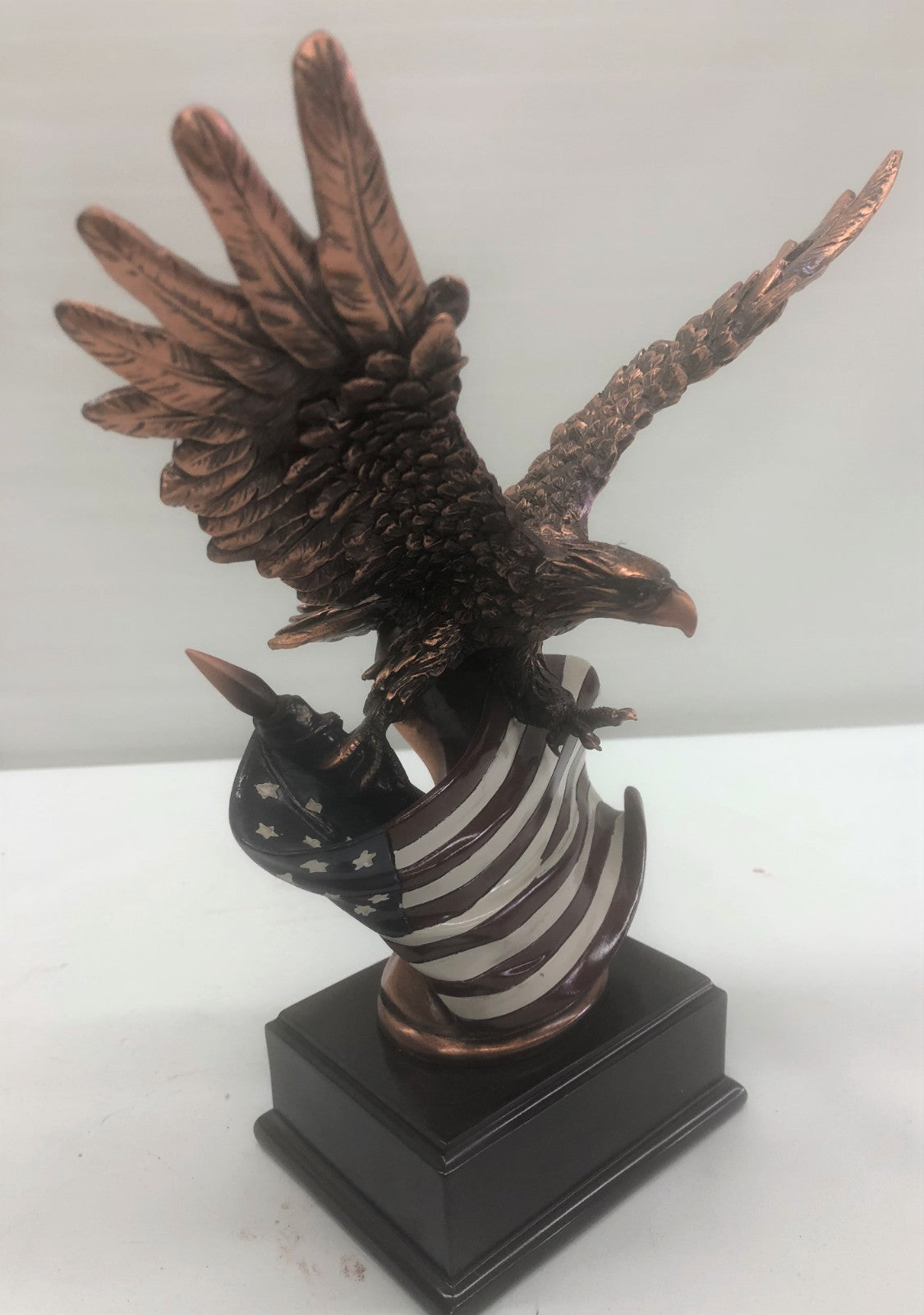 Museum Quality Classic Artwork Animal Bird Flying Eagle Bronze Cover Statue Decor