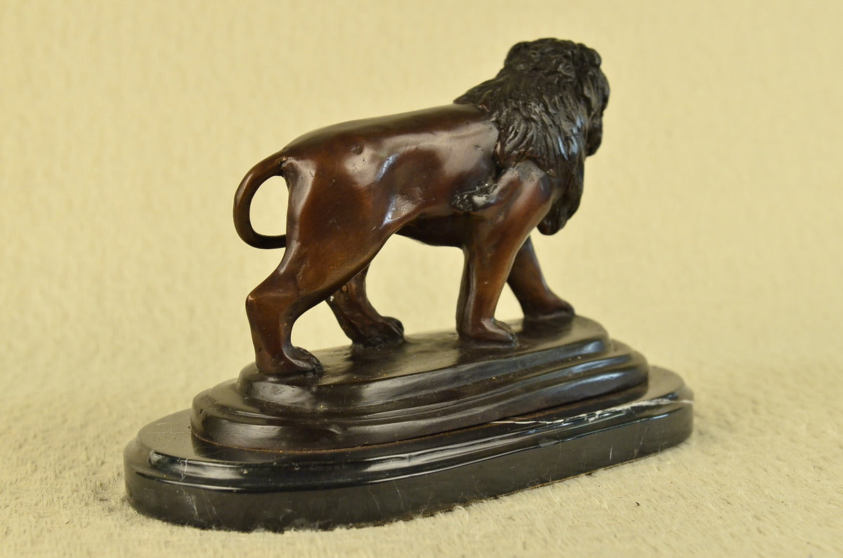 Handcrafted bronze sculpture SALE Art Marble Lion Safari Wild Cat African