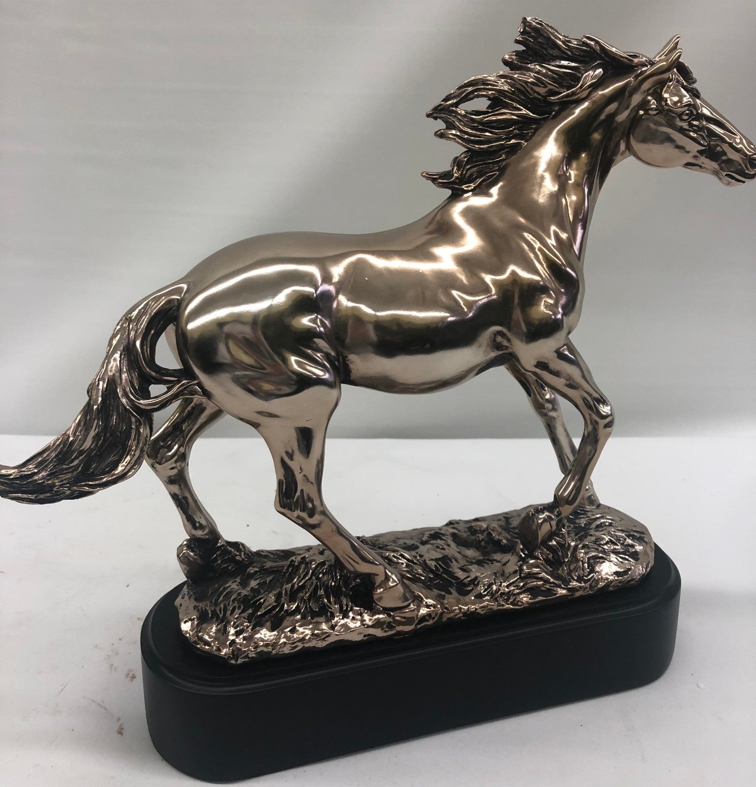 Stallion, Finest US Cold Cast Silver Horse Animal Sculpture Home Decor Figure