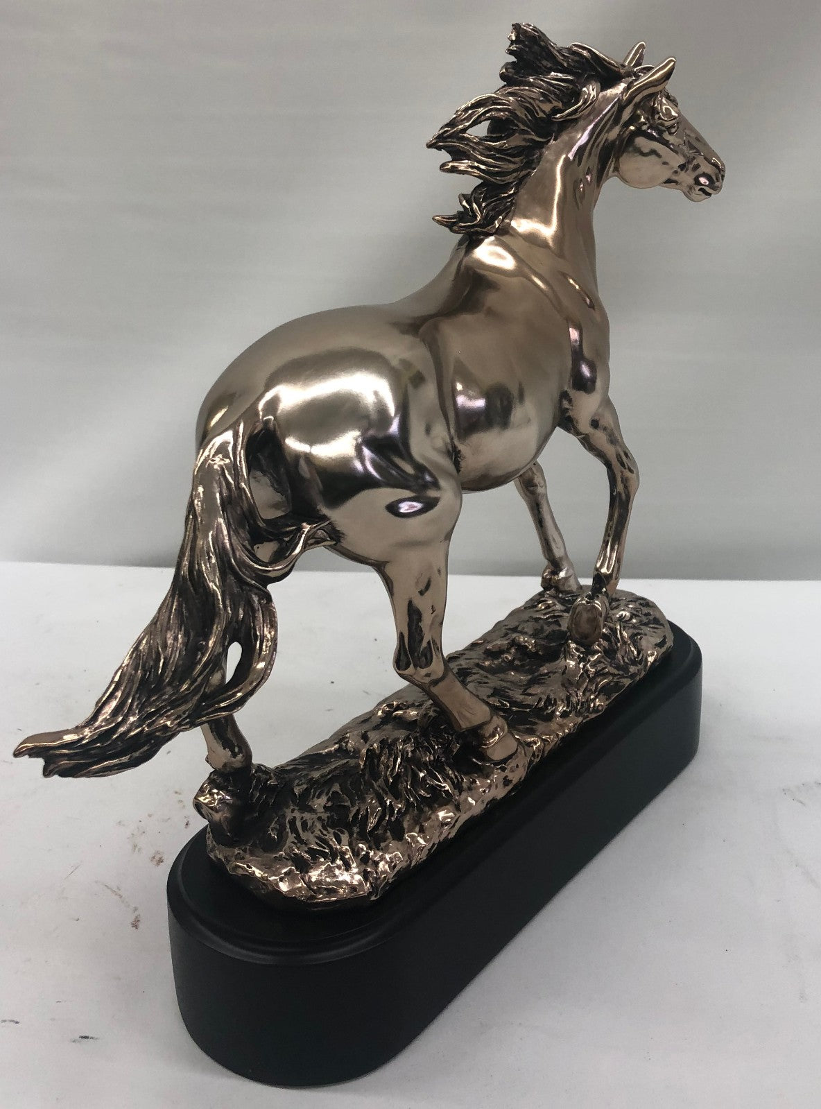 Stallion, Finest US Cold Cast Silver Horse Animal Sculpture Home Decor Figure