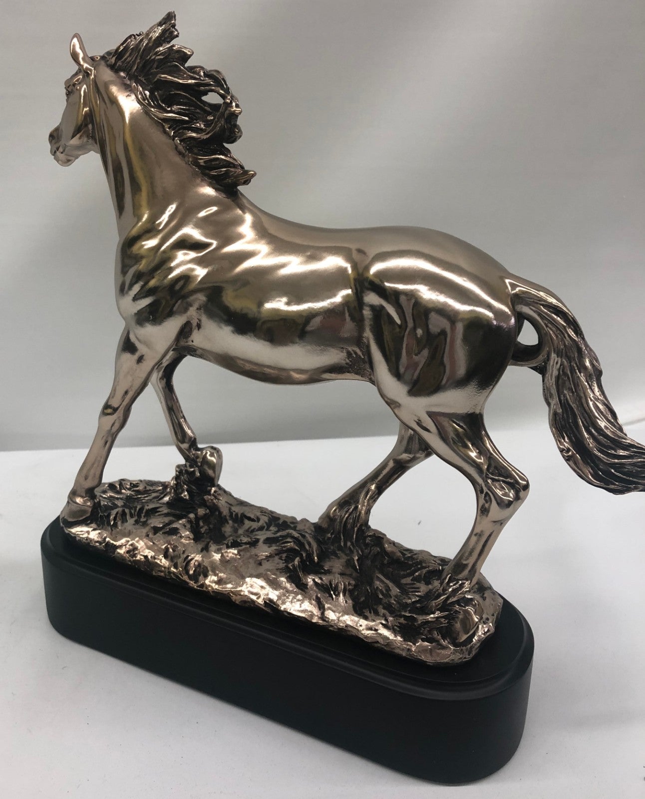 Stallion, Finest US Cold Cast Silver Horse Animal Sculpture Home Decor Figure