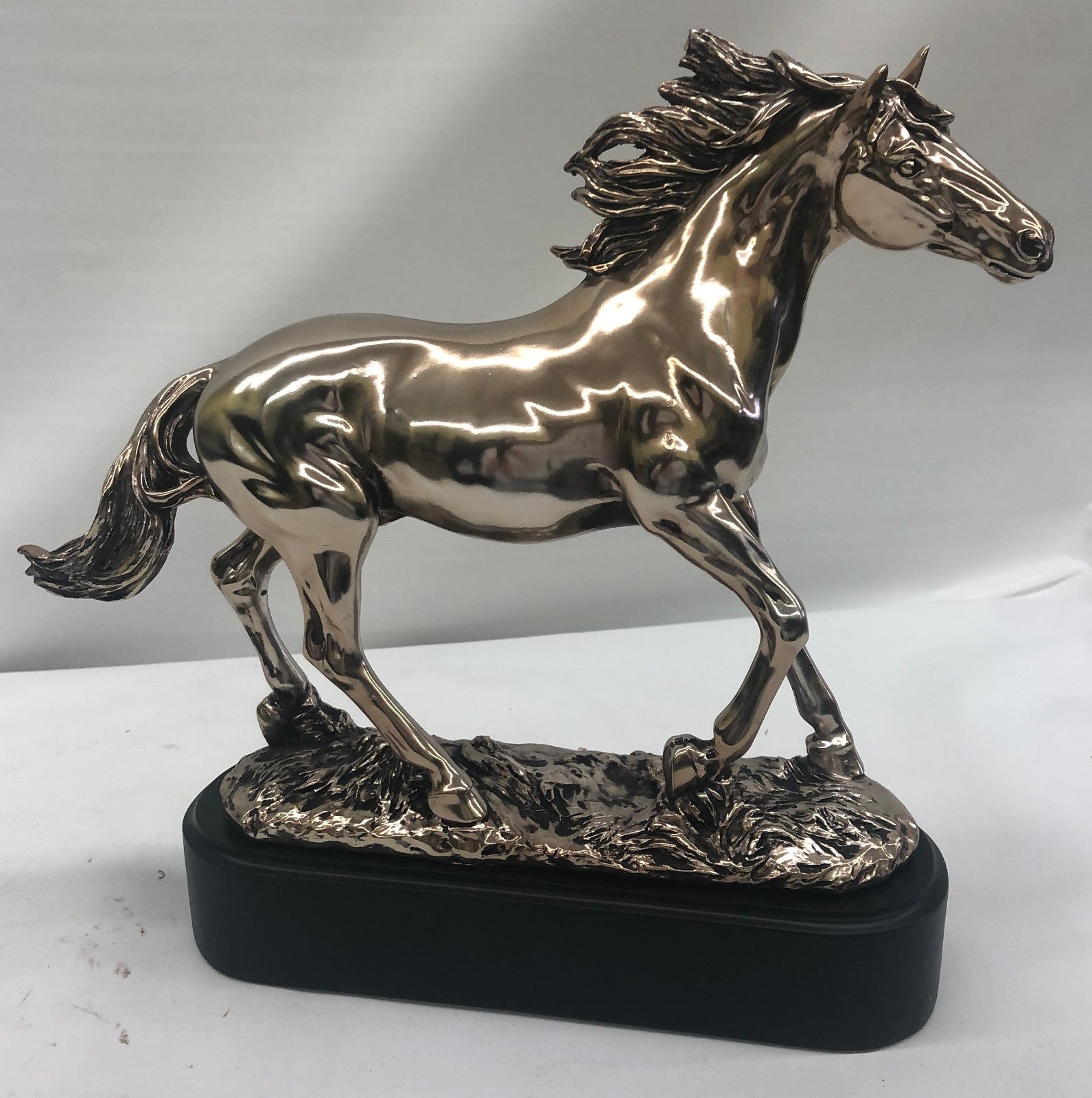 Stallion, Finest US Cold Cast Silver Horse Animal Sculpture Home Decor Figure