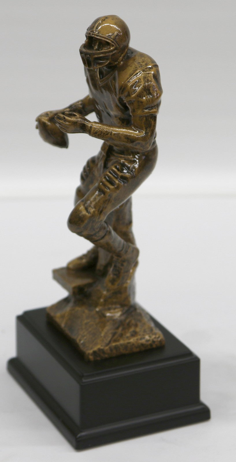 Sculpture Athlete Football Player Bronze Effect Statue Signed Free Shipping Sale
