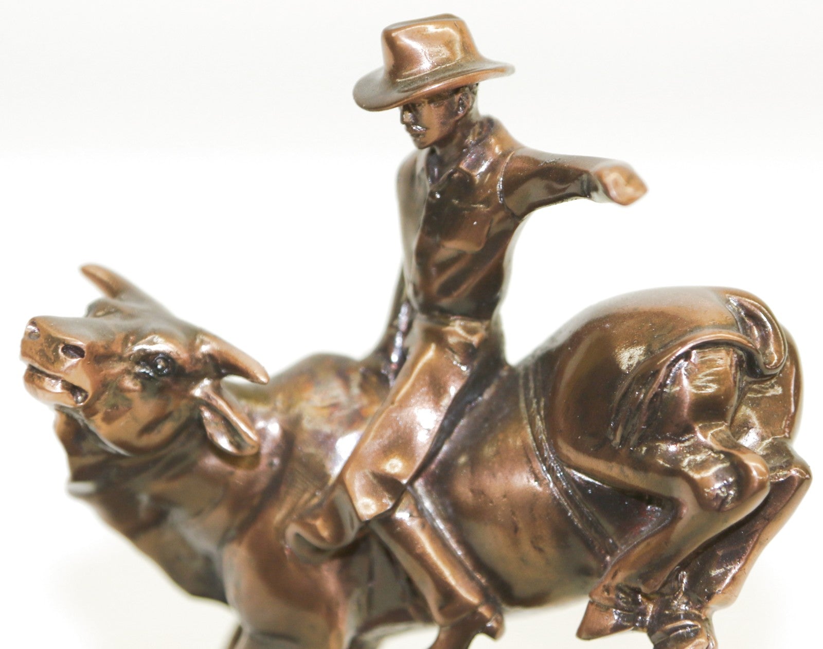 Remington Toro Bull Bullfight Cowboy Texas Bronze Look Statue Sculpture Figure