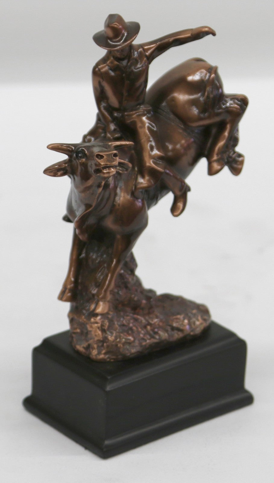 Remington Toro Bull Bullfight Cowboy Texas Bronze Look Statue Sculpture Figure