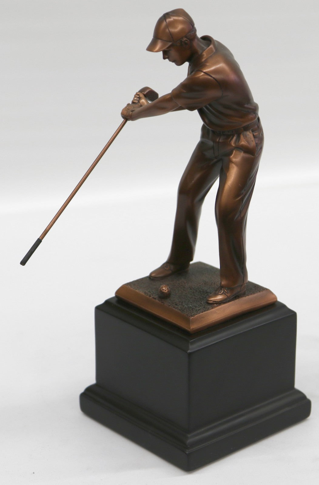 Bronze Finish Original Artwork by Milo Golfer Man Cave Sport Sculpture
