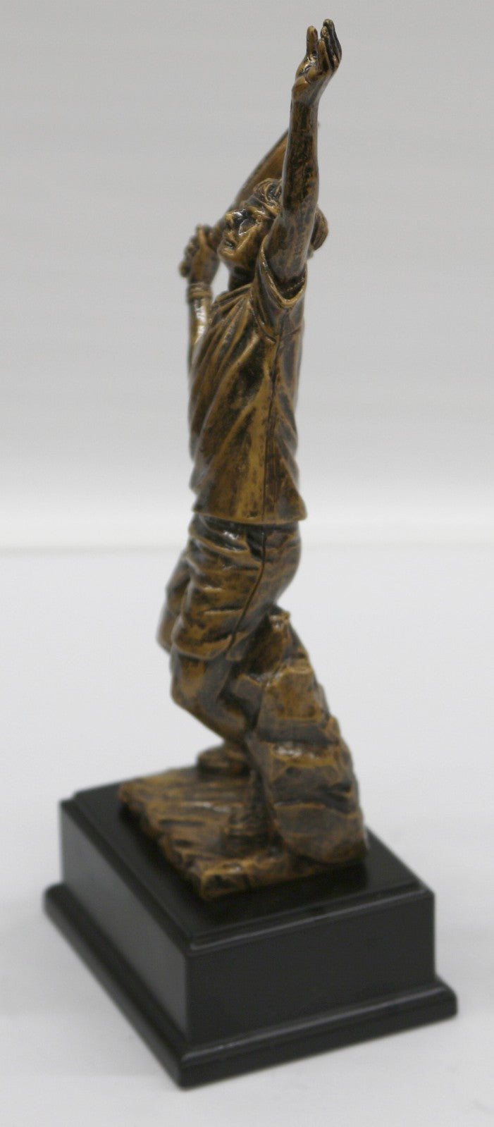 Miguel Lopez Man Tennis Player Bronze Finish Sculpture Male Athlete Statue