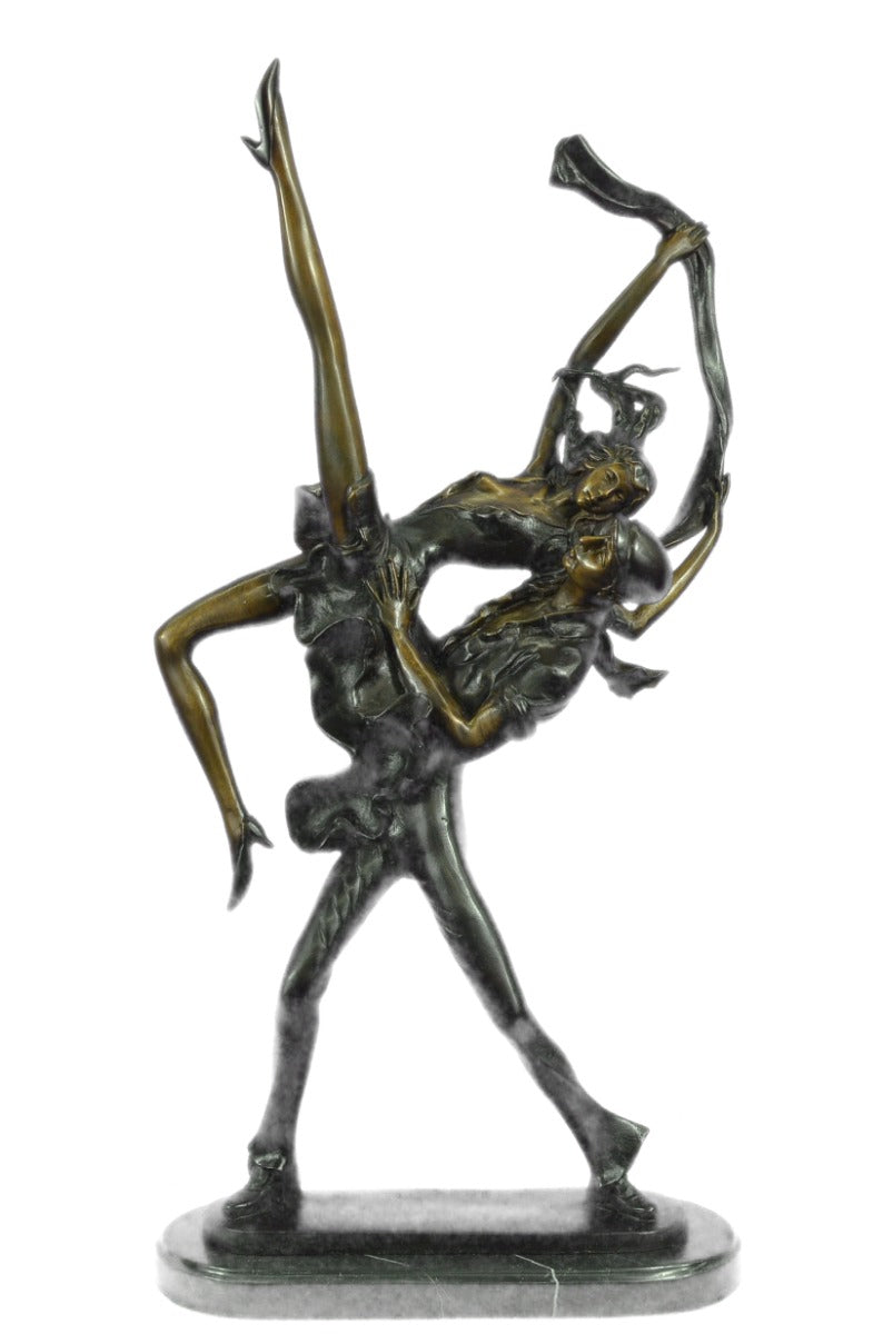 SIGNED J.ERTE MODERN ART ABSTRACT NUDE DANCER BRONZE FAST SHIPPING SCULPTURE ART