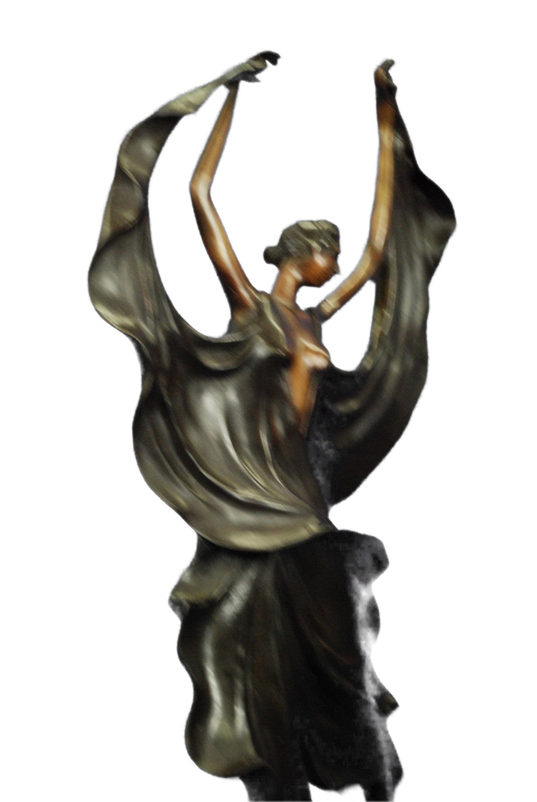 Art Deco Bronze Statue Nude Actress Dancer Jazz Club Italian Artist Figurine
