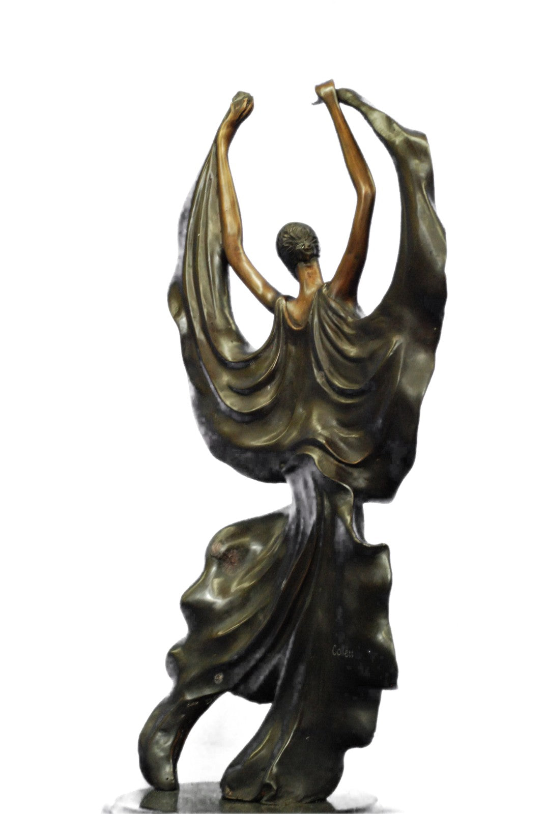 Art Deco Bronze Statue Nude Actress Dancer Jazz Club Italian Artist Figurine