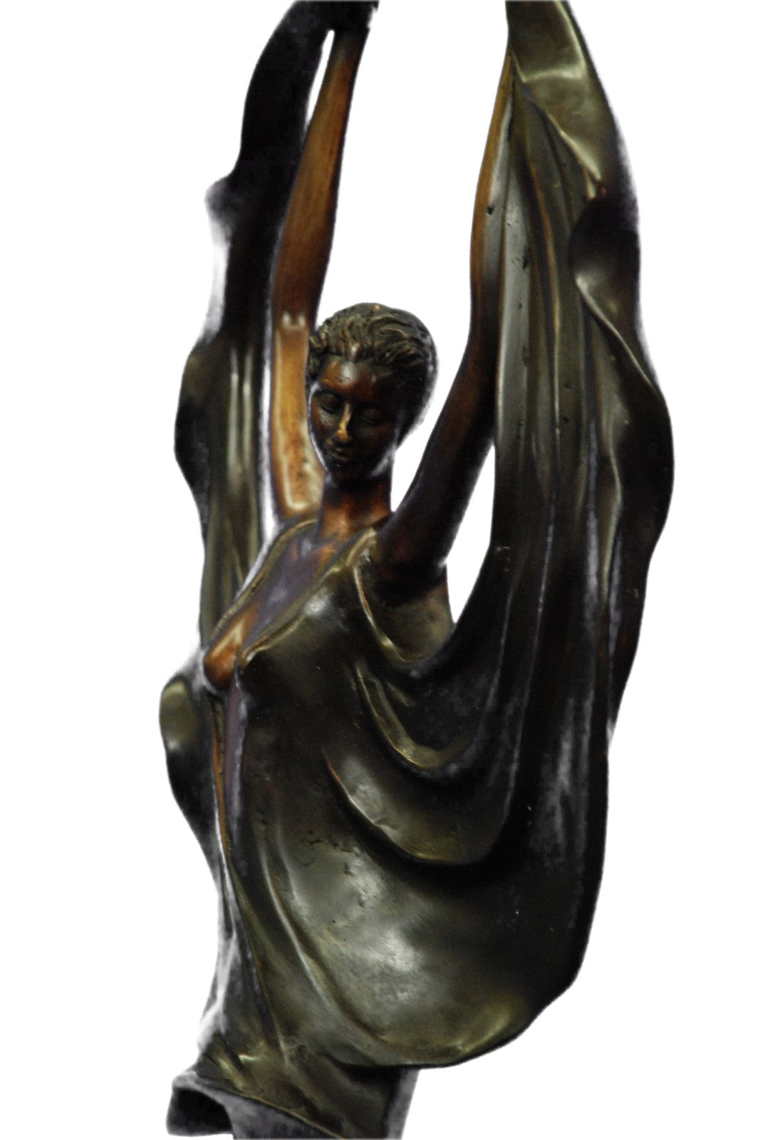Art Deco Bronze Statue Nude Actress Dancer Jazz Club Italian Artist Figurine