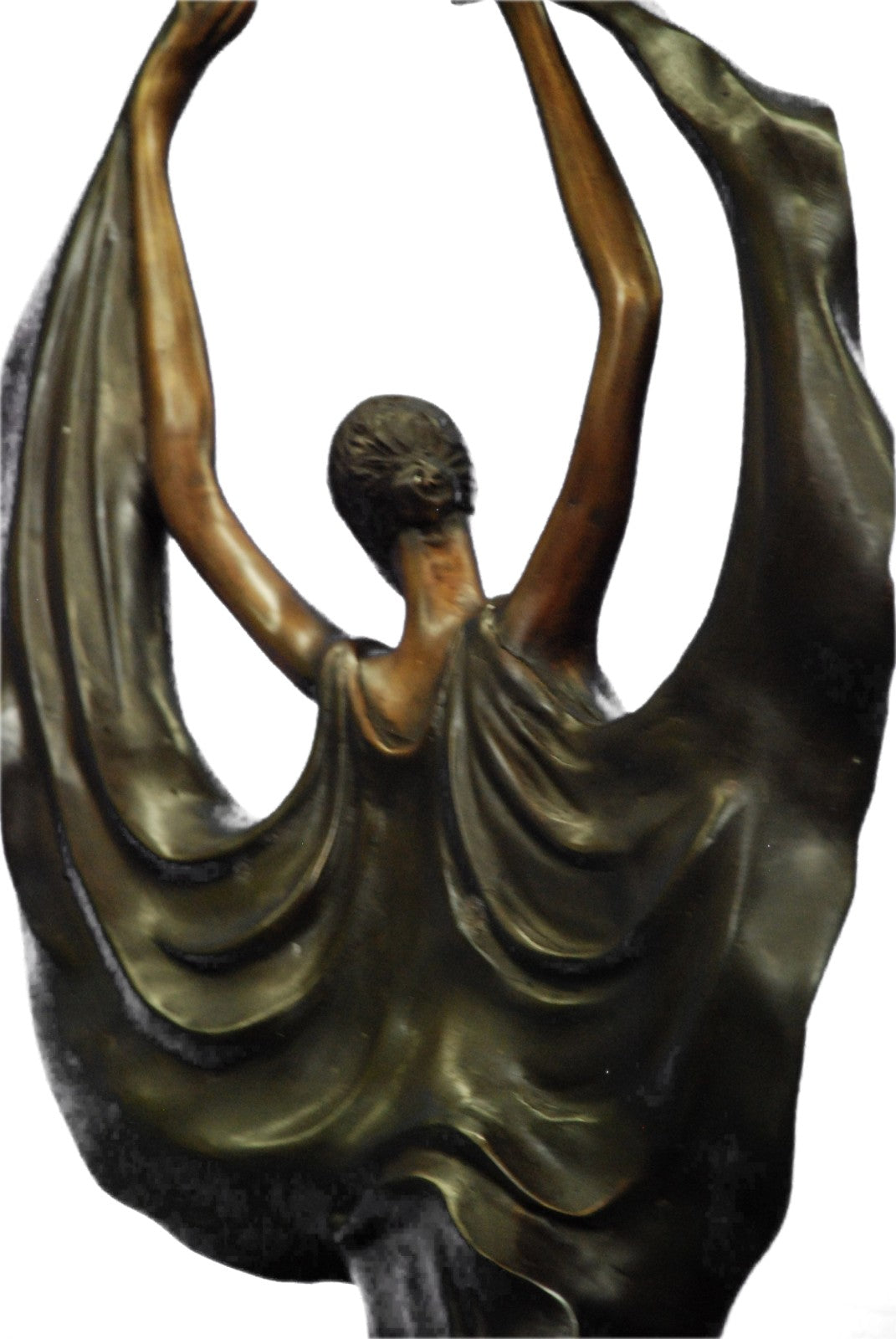 Art Deco Bronze Statue Nude Actress Dancer Jazz Club Italian Artist Figurine