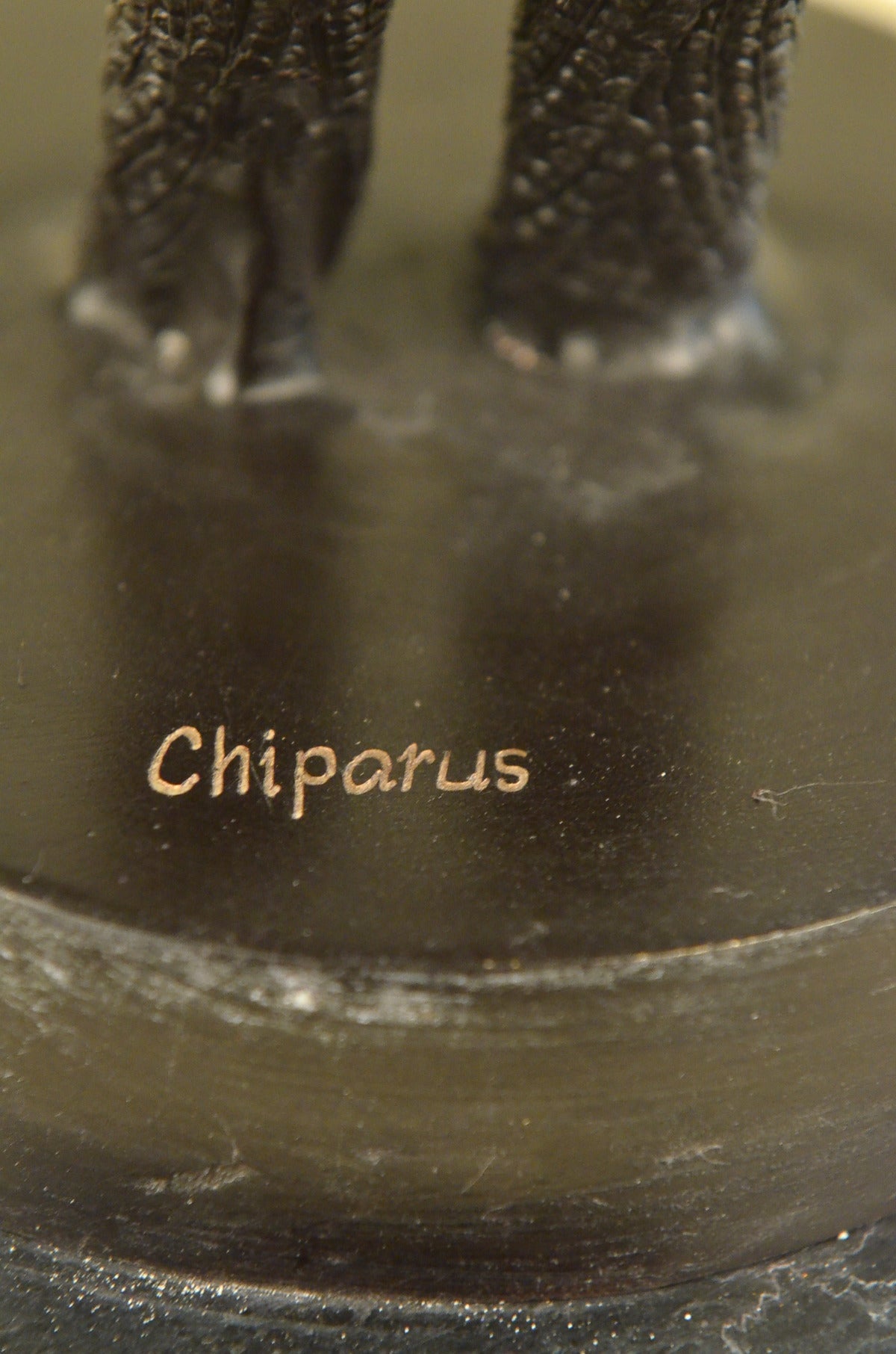 Signed D.H.Chiparus, Bronze Statue Decor Long Skirt Girl Bronze Sculpture Gift