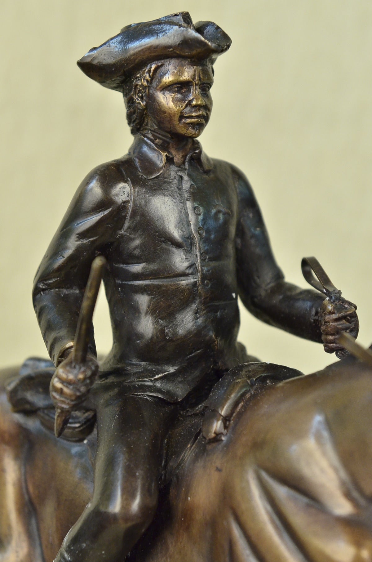 Handcrafted bronze sculpture SALE Marble Horse On Soldier French Mene Pj Signed