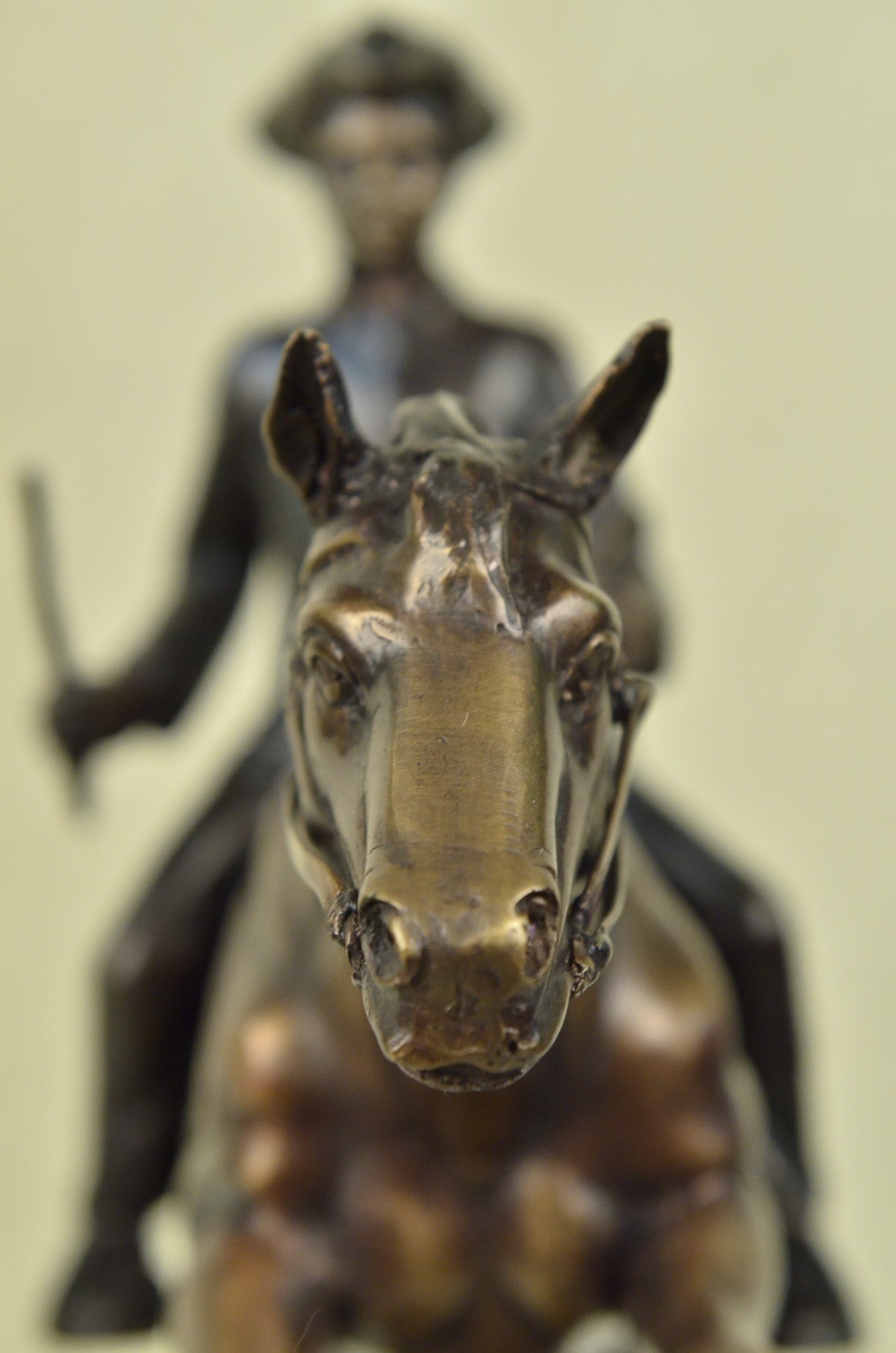 Handcrafted bronze sculpture SALE Marble Horse On Soldier French Mene Pj Signed
