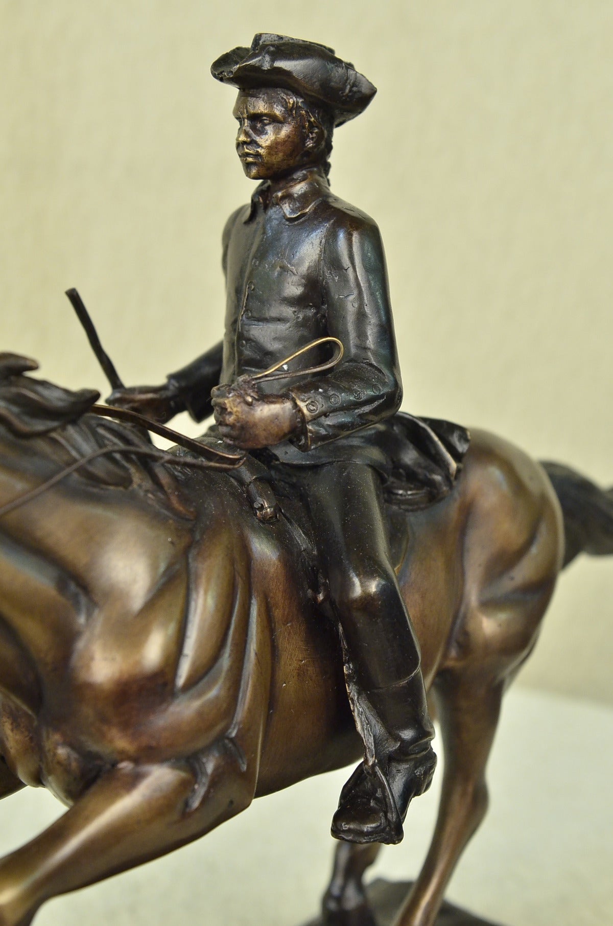 Handcrafted bronze sculpture SALE Marble Horse On Soldier French Mene Pj Signed