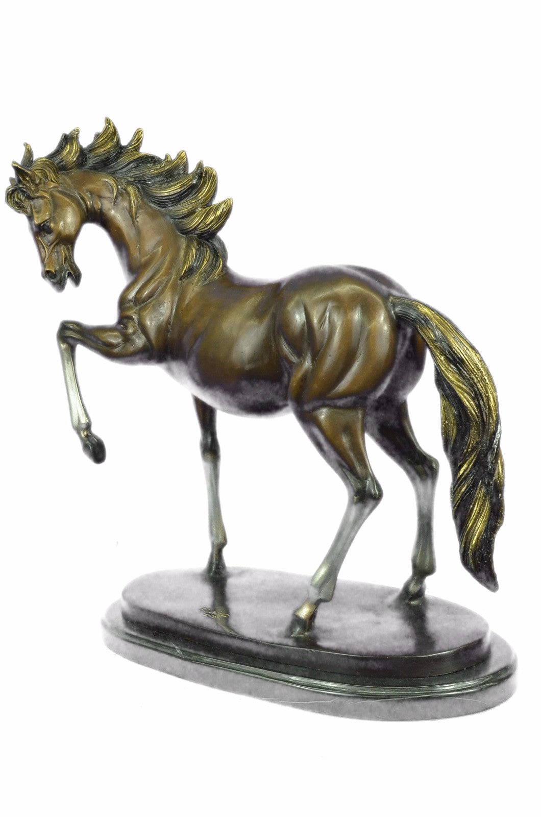 Limited Collector Edition Signed Original Stallion Arabian Racing Horse Bronze