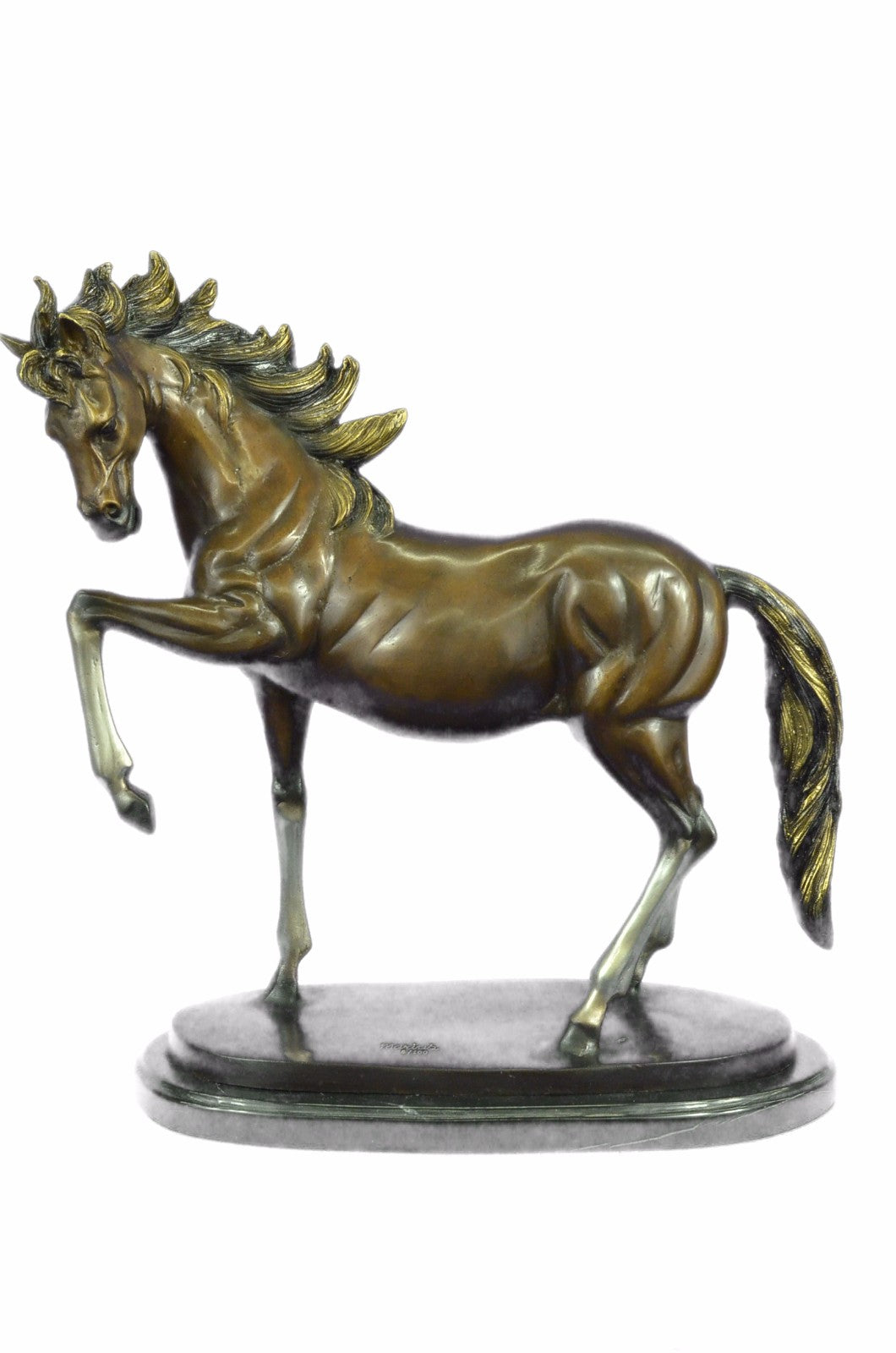Limited Collector Edition Signed Original Stallion Arabian Racing Horse Bronze