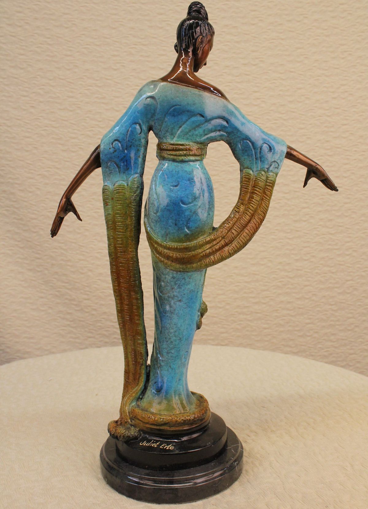 Handcrafted bronze sculpture SALE Deco Deco Nouveau Art Blossom Woman Gorgeous