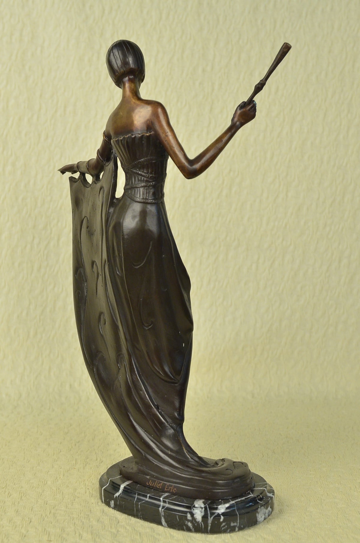 Handcrafted bronze sculpture SALE Dancer Nude Deco Art Base Marble On Cast Hot