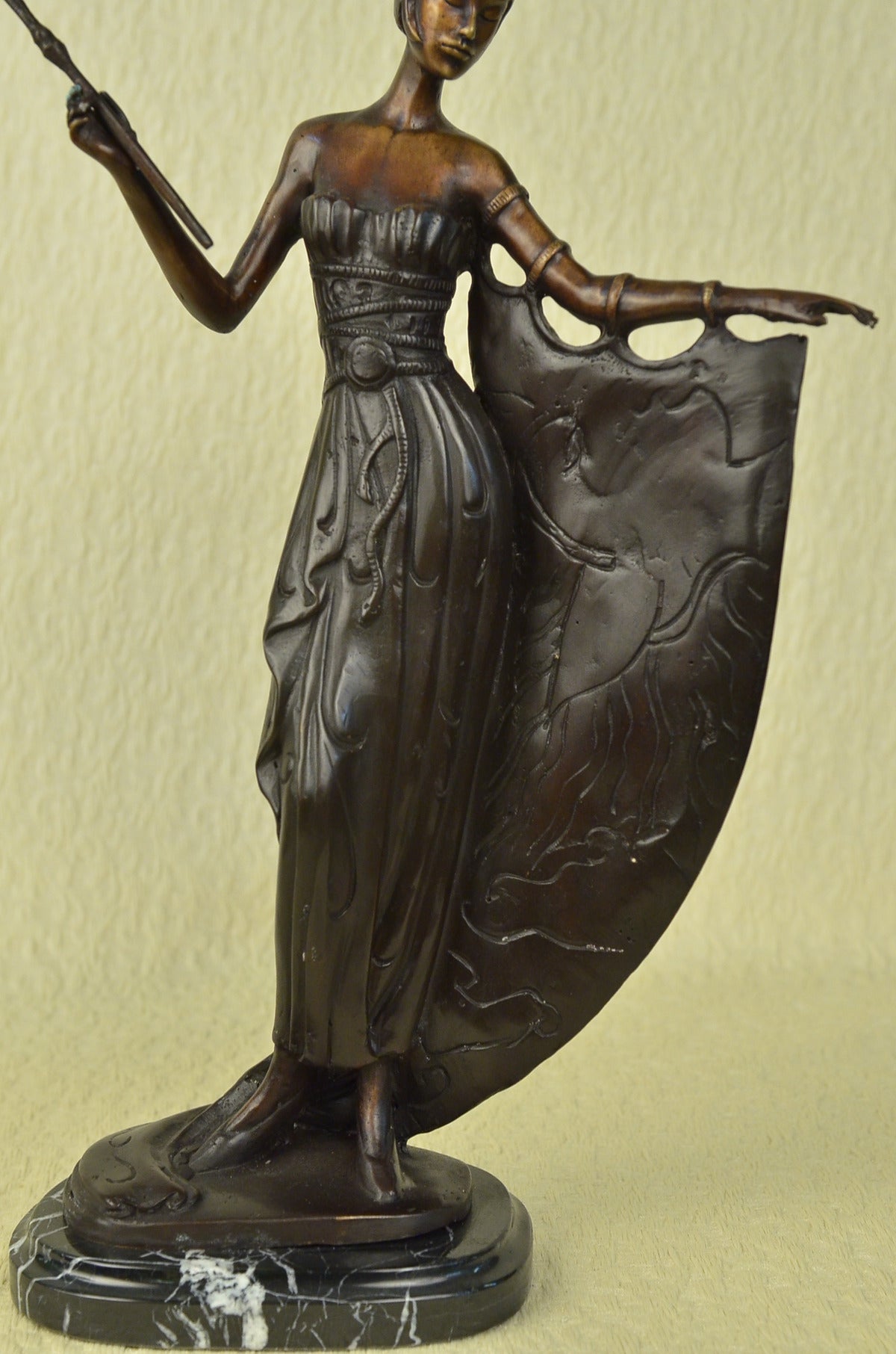 Handcrafted bronze sculpture SALE Dancer Nude Deco Art Base Marble On Cast Hot