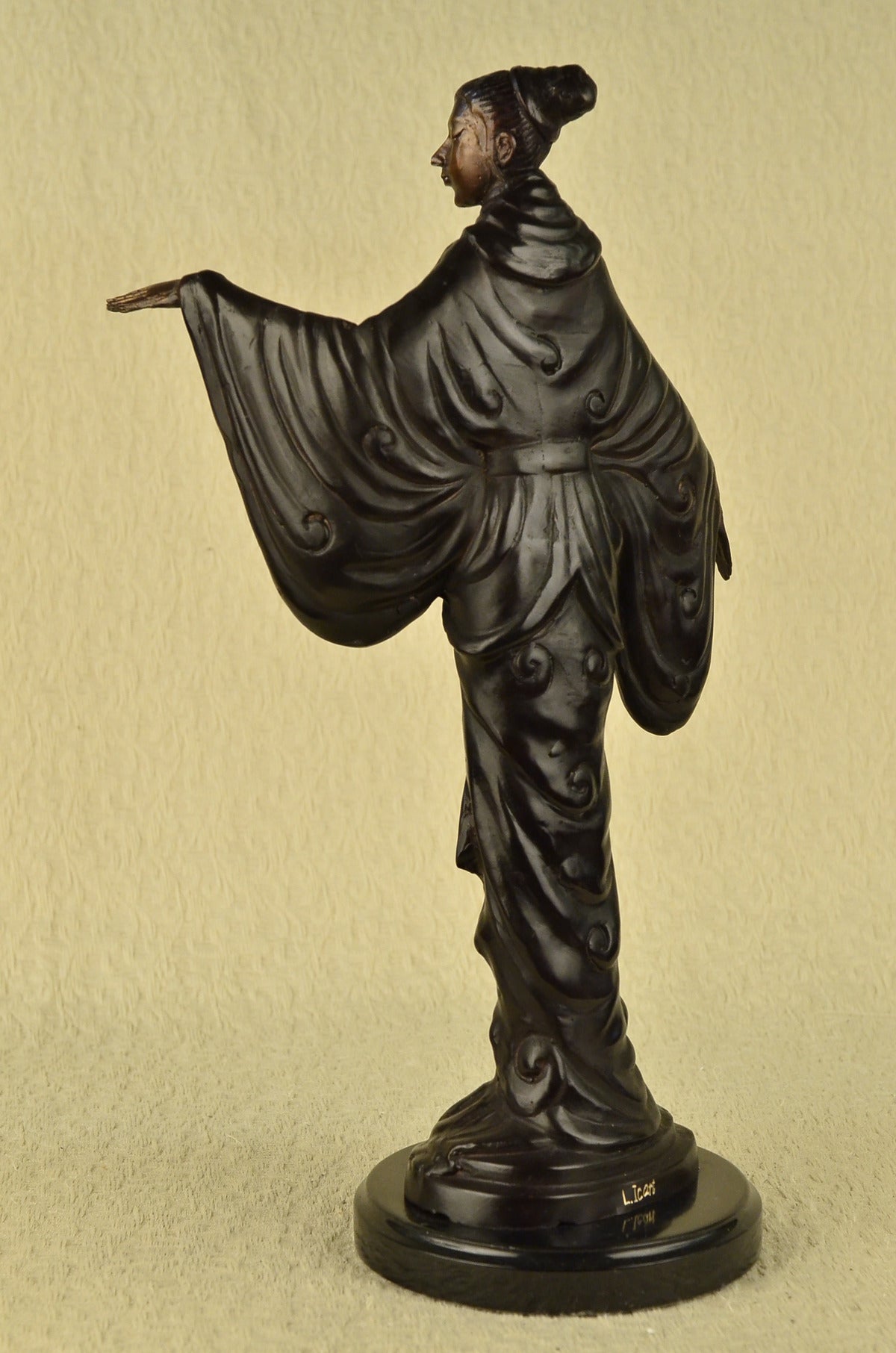 Details about Art Deco Vintage Theater Jazz Singer Actress Dancer Bronze Marble
