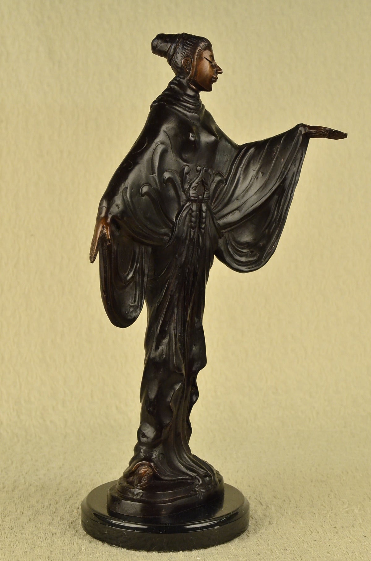 Details about Art Deco Vintage Theater Jazz Singer Actress Dancer Bronze Marble