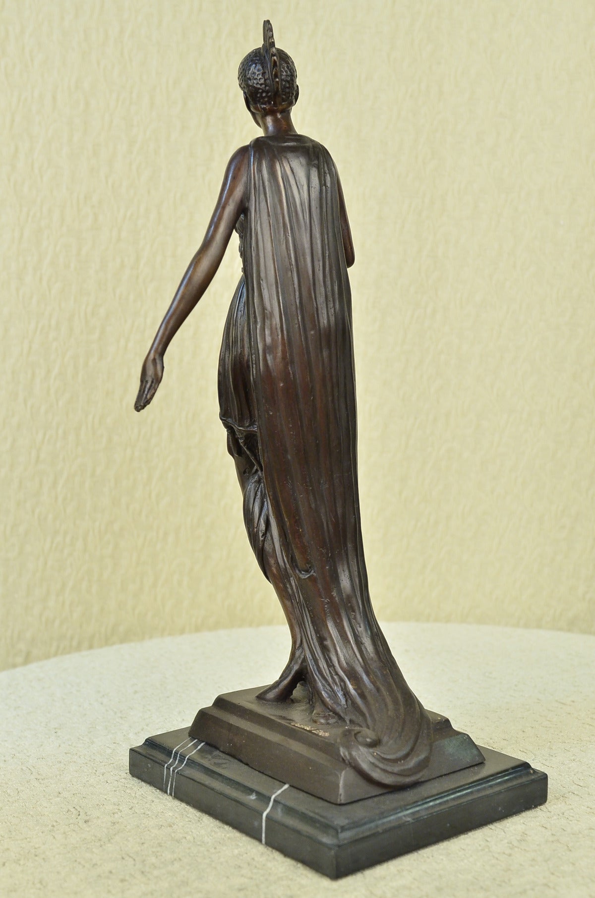 Details about Handcrafted bronze sculpture SALE Bas Marble Lady Knight Woman W