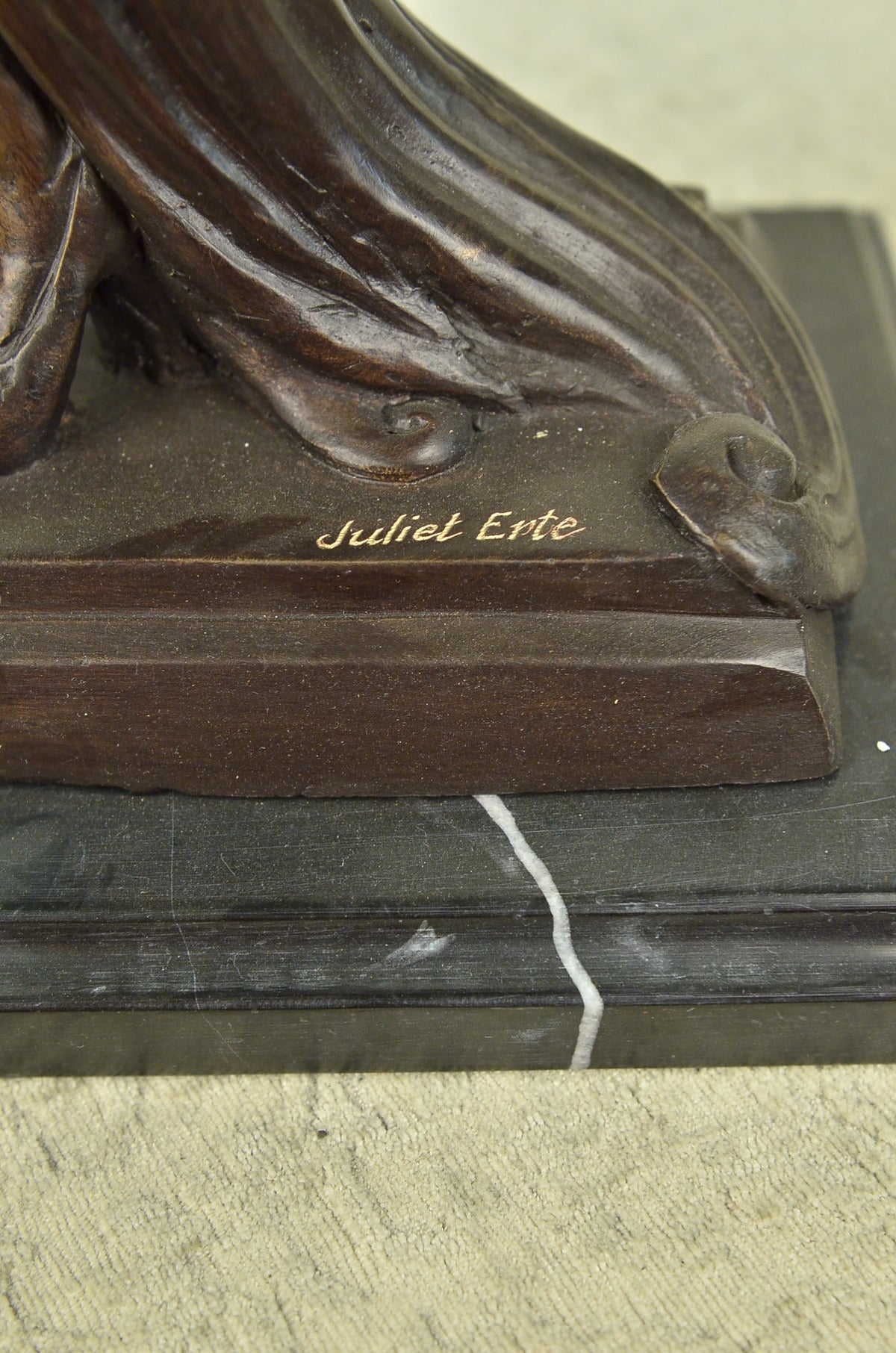 Details about Handcrafted bronze sculpture SALE Bas Marble Lady Knight Woman W