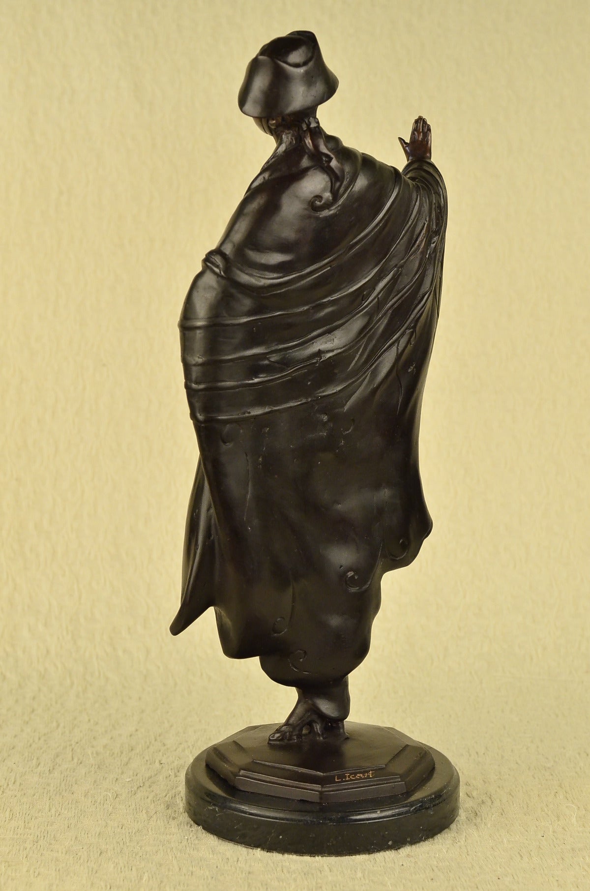 Lady Girl Figurine Art Décor Japanese Bronze Marble Base Statue Hot Cast 19" T