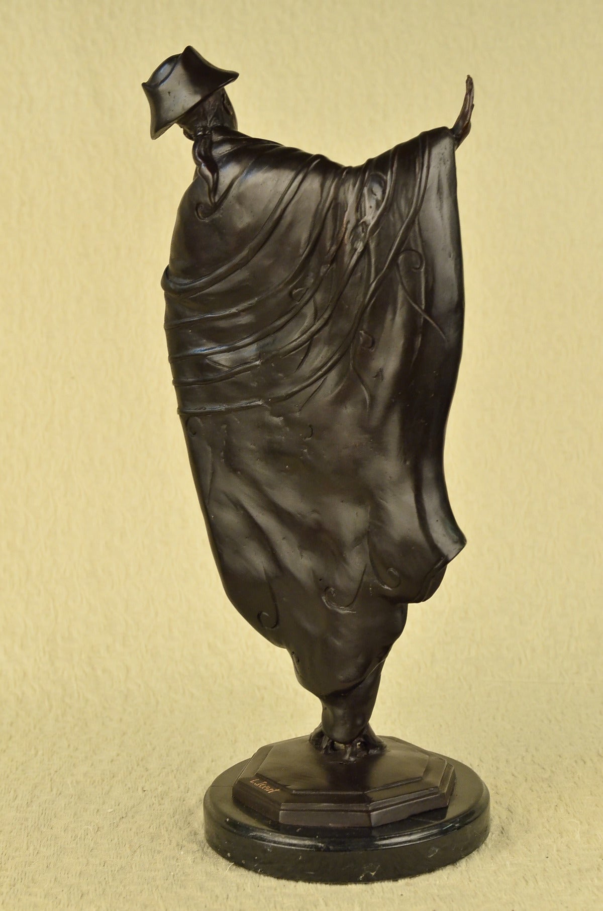Lady Girl Figurine Art Décor Japanese Bronze Marble Base Statue Hot Cast 19" T