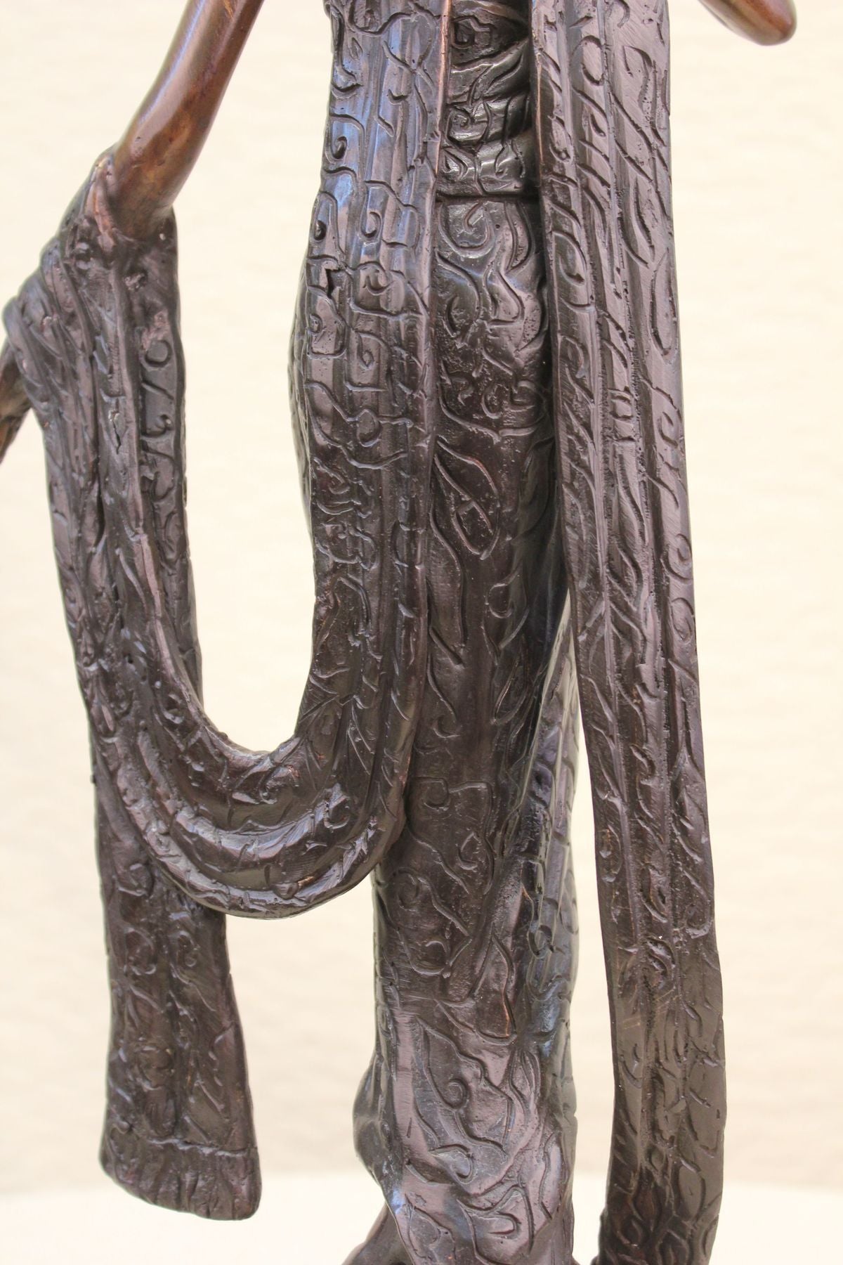 Handcrafted bronze sculpture SALE Cast Hot Base Marble Dancer Ribbon Deco Art *
