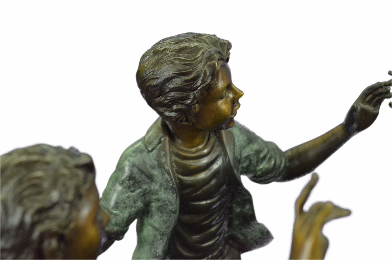 Art Deco Hot Cast 4 Kid playing Bronze Fountain Museum Quality Artwork