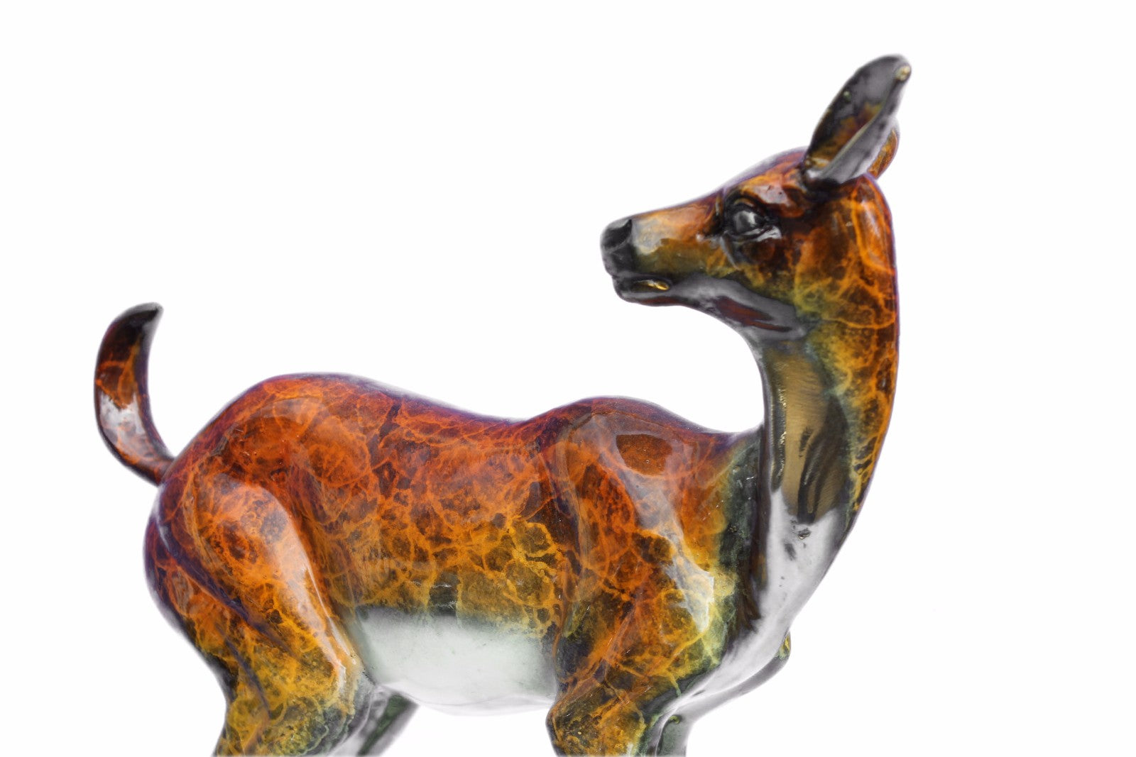 Art Deco Large Deer Hand Made Bronze Sculpture European Made by Marius Decor