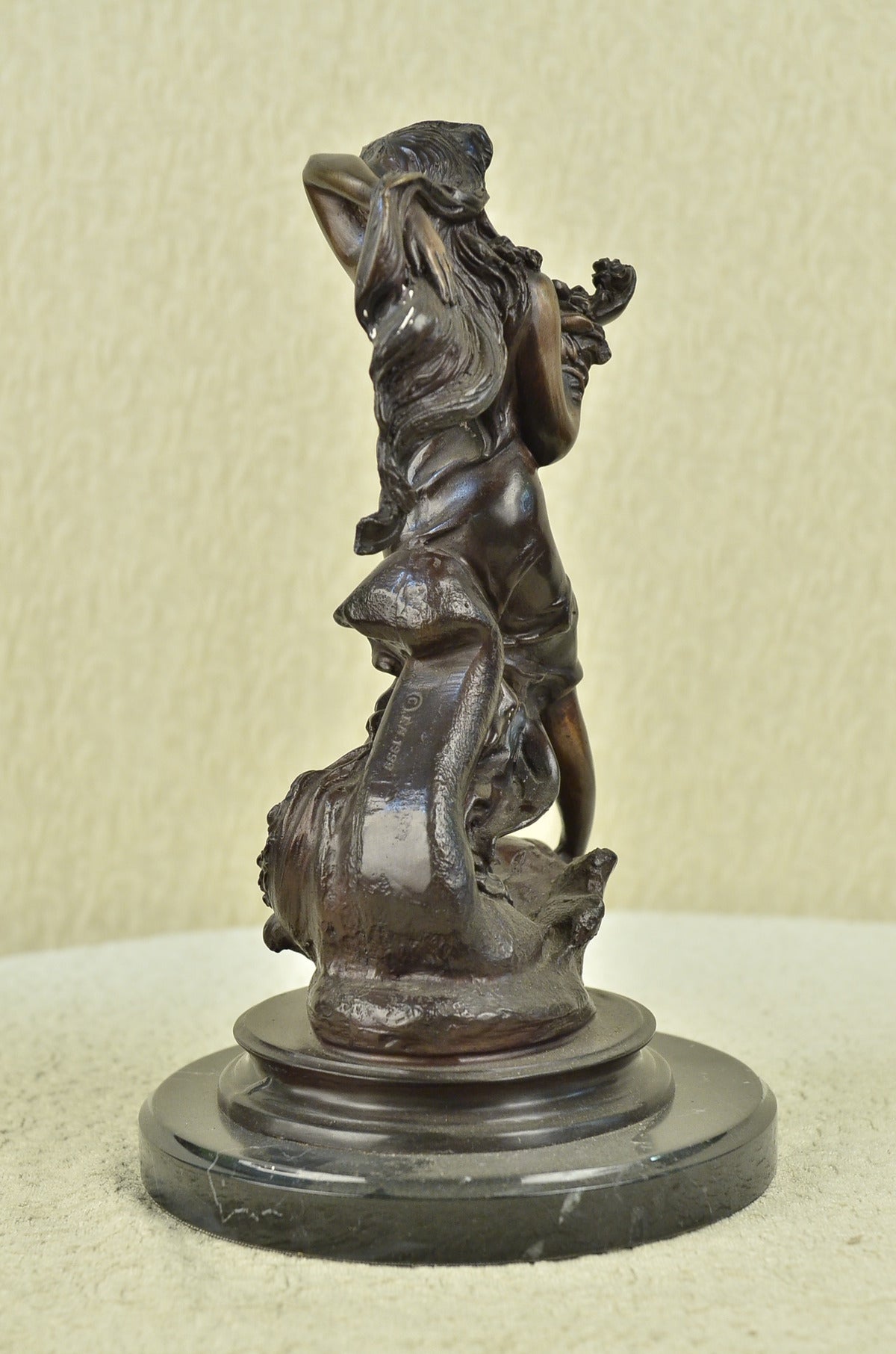 CLEARANCE SALE – Astrology Virgo Bronze Statue Figurine – Solid Bronze Sculpture by L. Icart