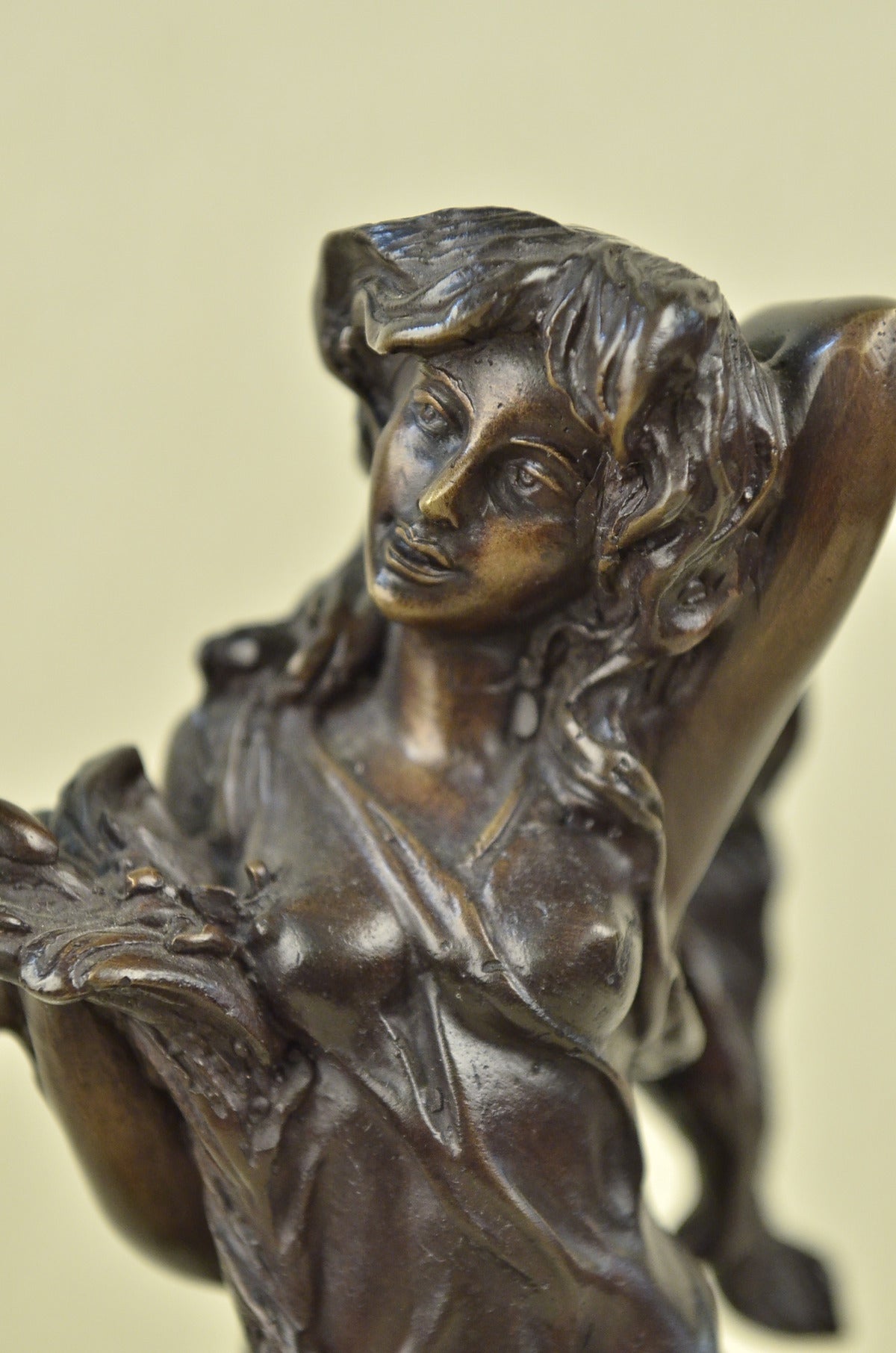 CLEARANCE SALE – Astrology Virgo Bronze Statue Figurine – Solid Bronze Sculpture by L. Icart