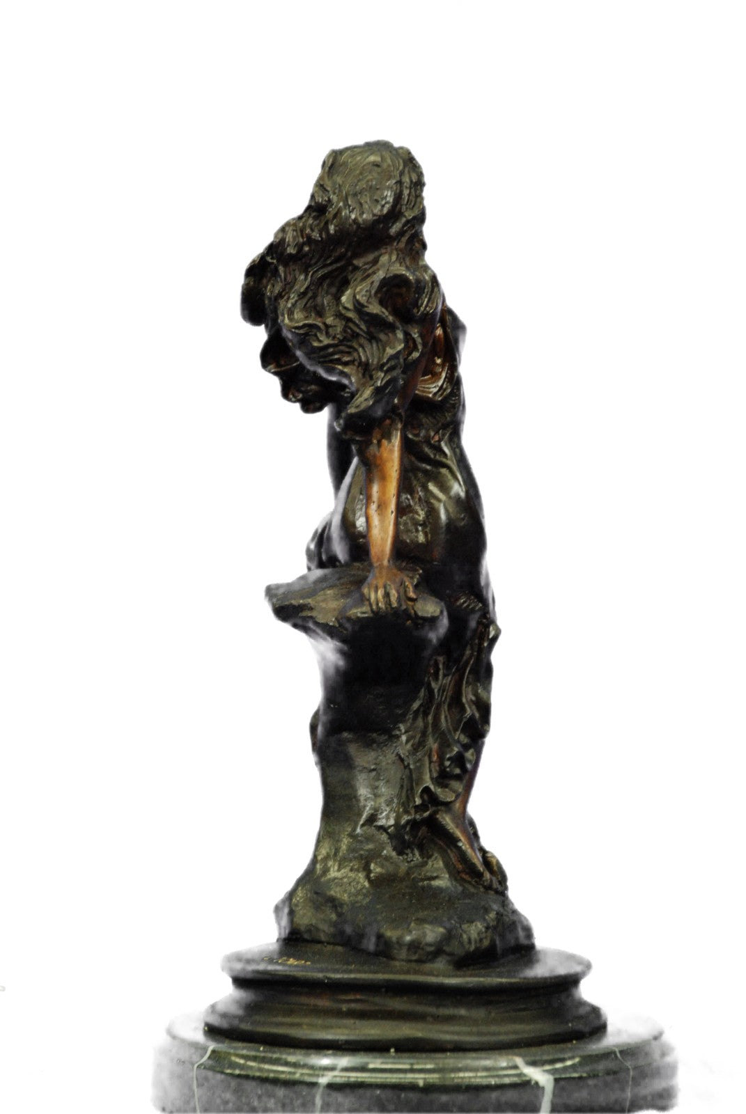 Handcrafted bronze sculpture SALE Art Girl Sexy Cancer Sign Zodiac Lcart Figure