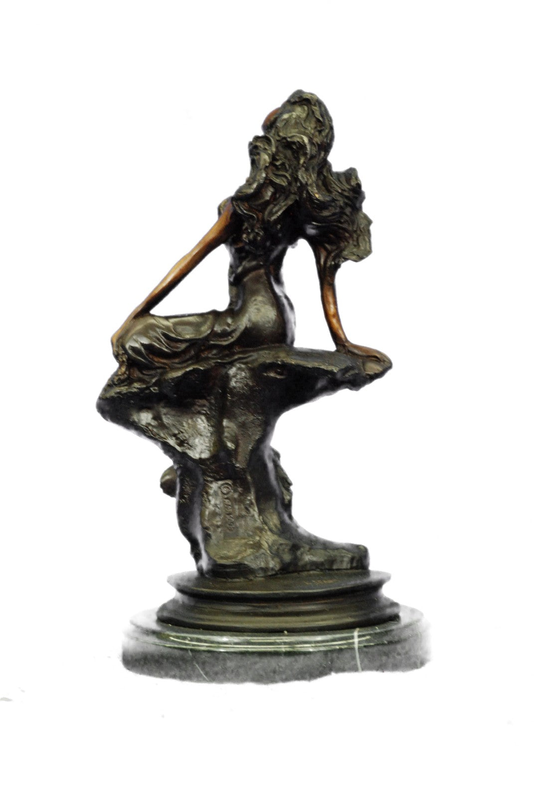Handcrafted bronze sculpture SALE Art Girl Sexy Cancer Sign Zodiac Lcart Figure
