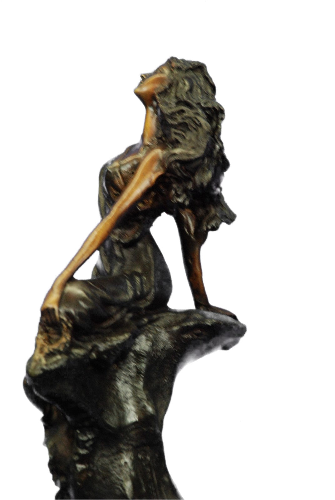 Handcrafted bronze sculpture SALE Art Girl Sexy Cancer Sign Zodiac Lcart Figure