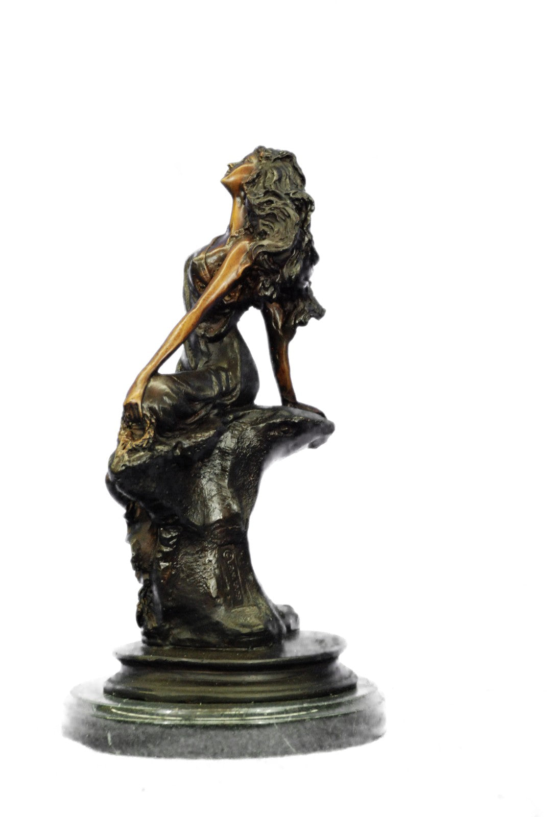 Handcrafted bronze sculpture SALE Art Girl Sexy Cancer Sign Zodiac Lcart Figure