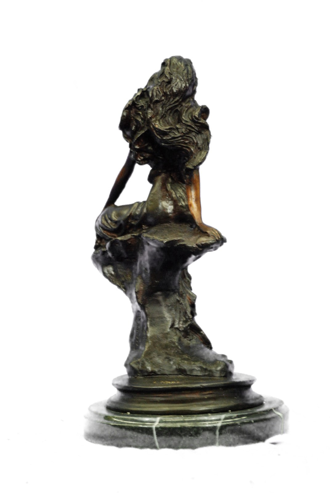Handcrafted bronze sculpture SALE Art Girl Sexy Cancer Sign Zodiac Lcart Figure