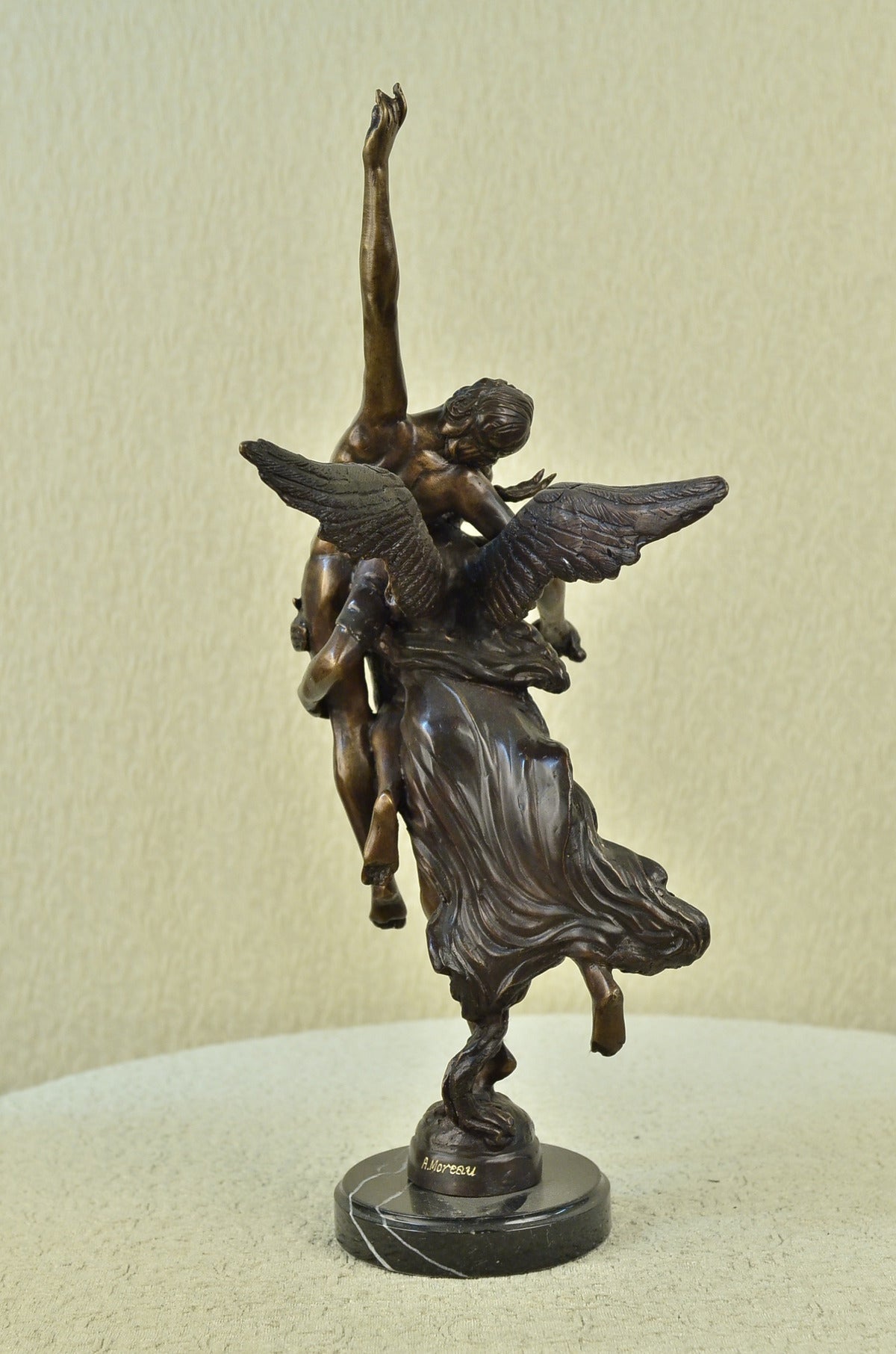 Art Nouveau Mythical Nude Angel Bronze Sculpture Hot Cast Close Out Sale Figure