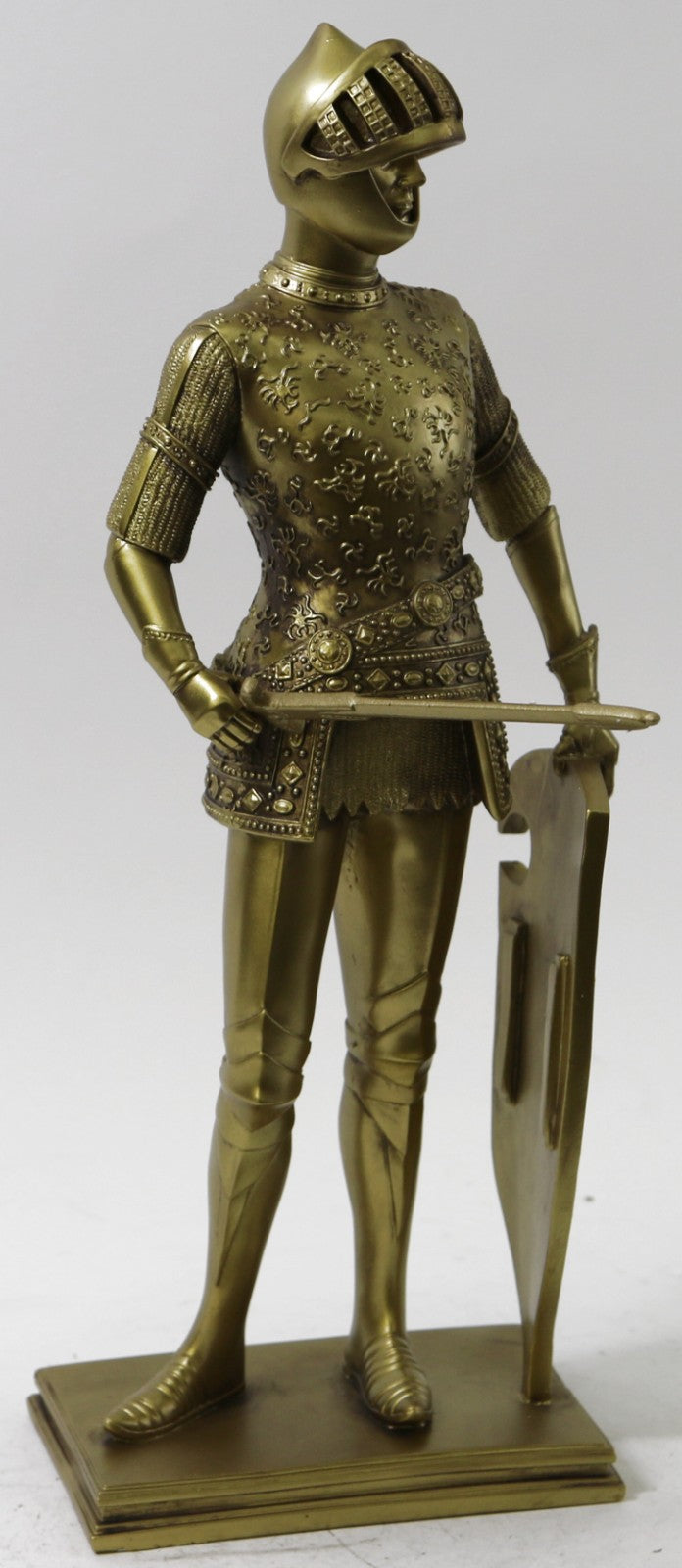 18 Inch Medieval Knight with Shield and Sword Statue Figurine Home Decor