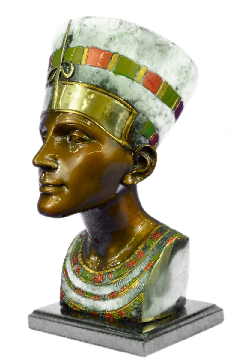 Handcrafted Bronze Sculpture – Sale on Women’s Beauty Royal Nefertiti Queen Art