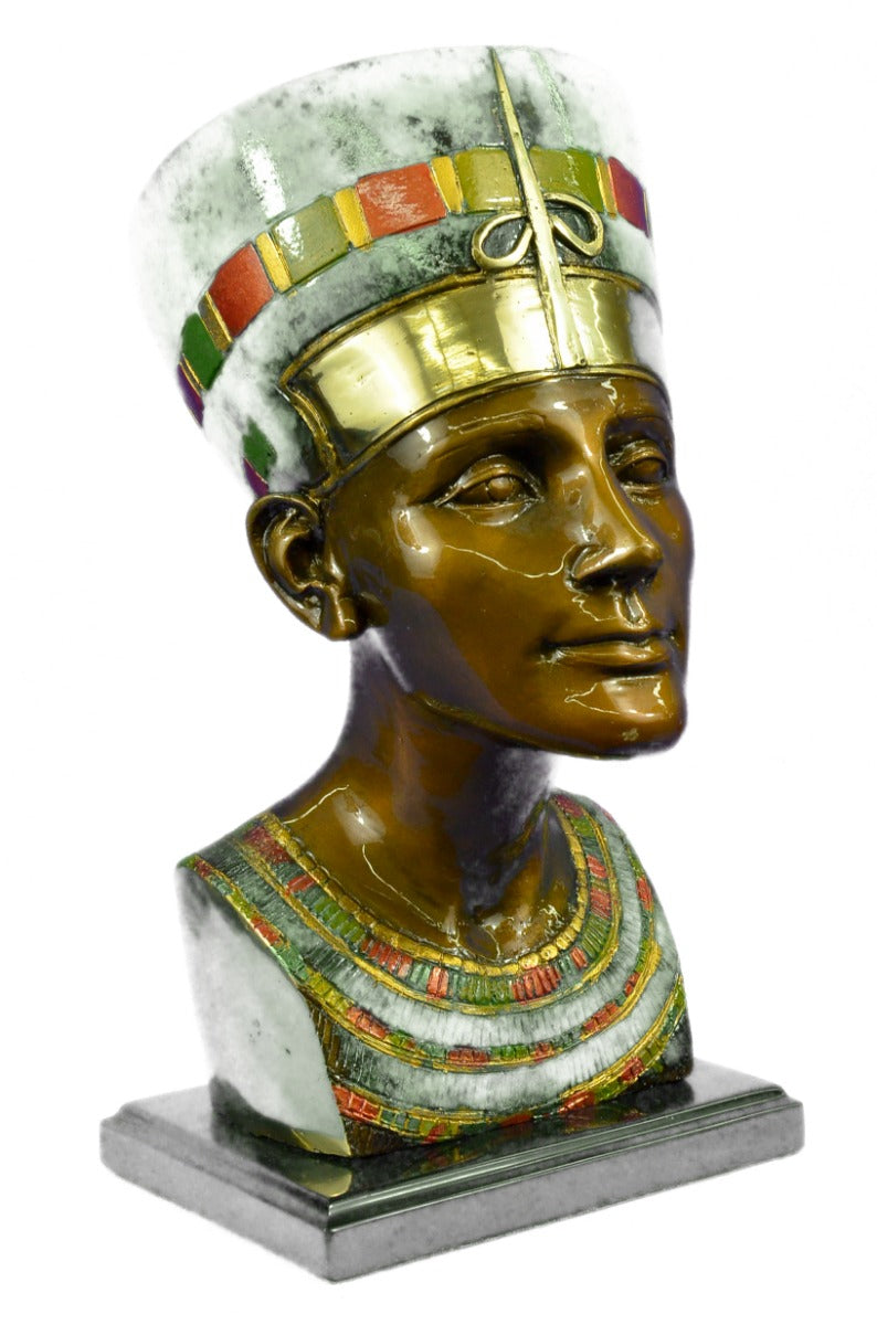 Handcrafted bronze sculpture SALE Wom Beauty Royal Nefertiti Queen Art
